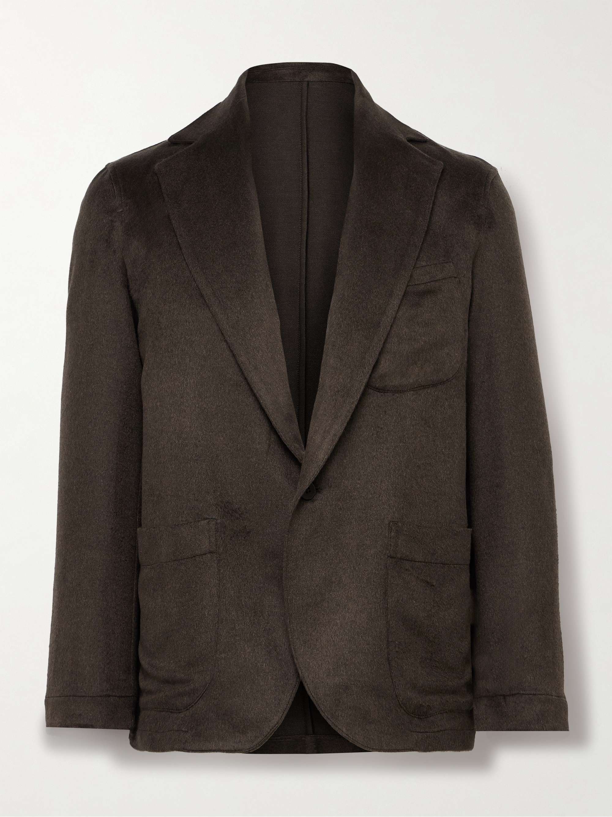 Unstructured Brushed-Silk Blazer view