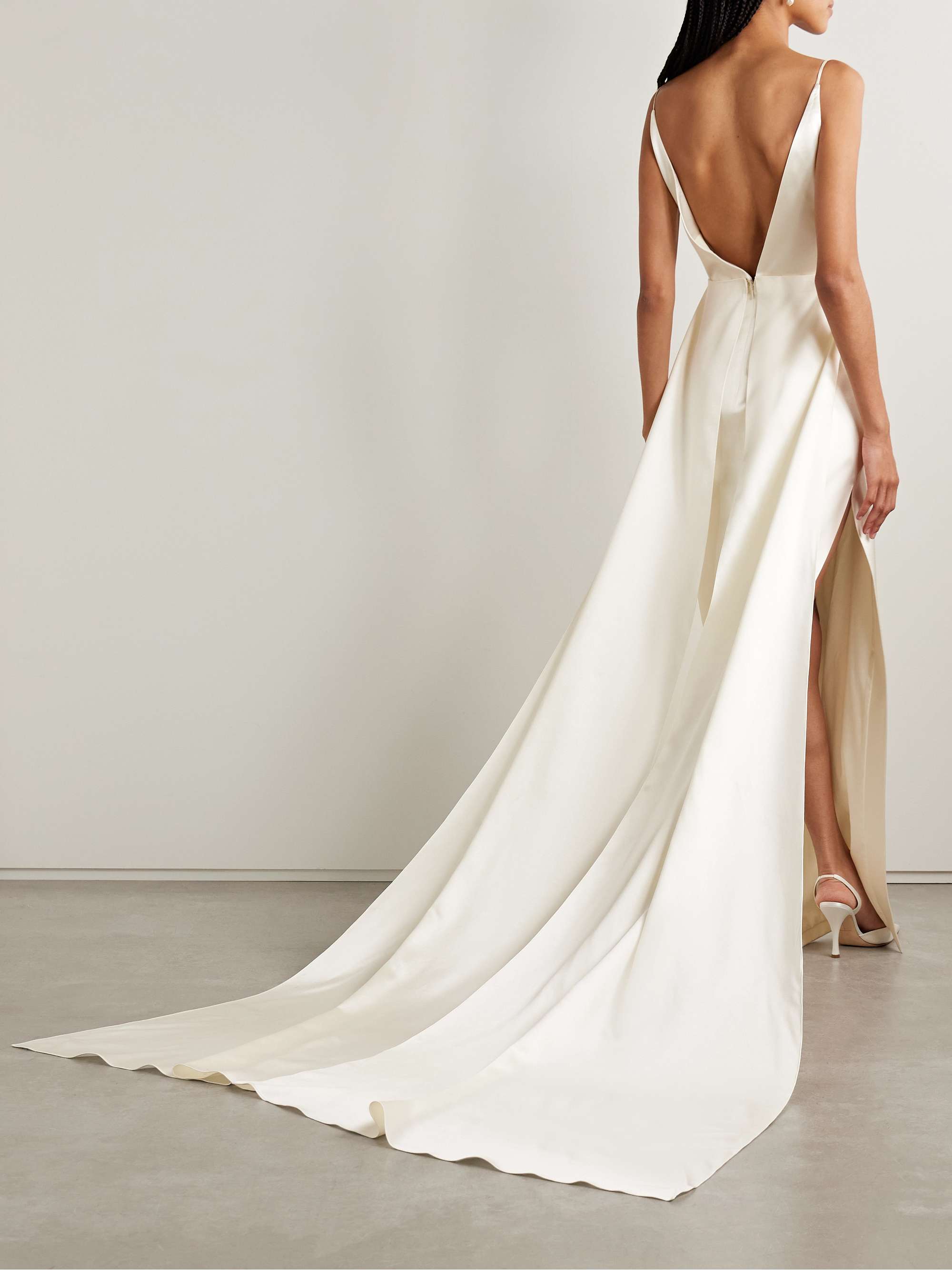 Emerson silk and wool-blend satin gown view