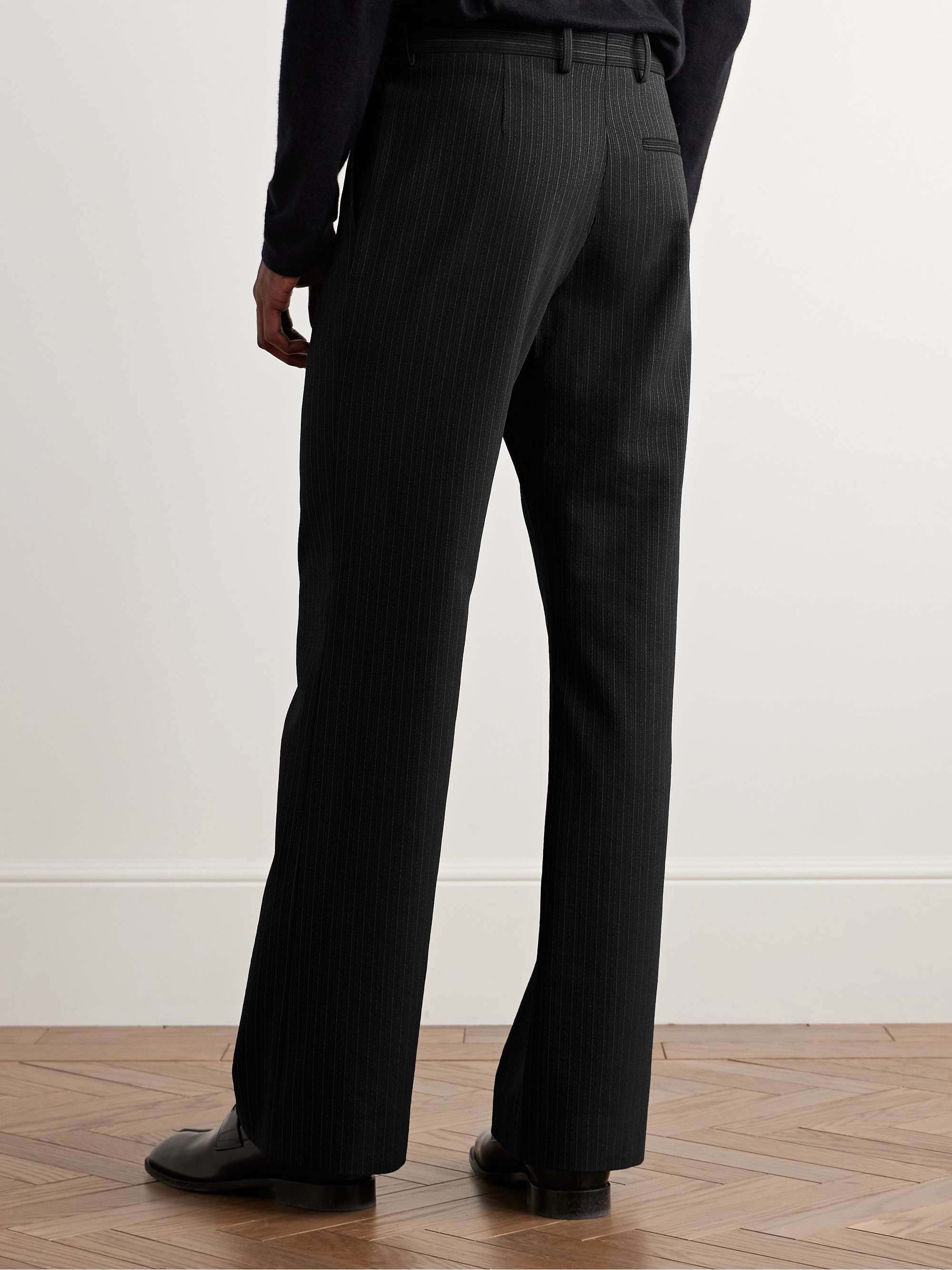 Palvin Straight-Leg Pinstriped Wool-Blend Trousers view