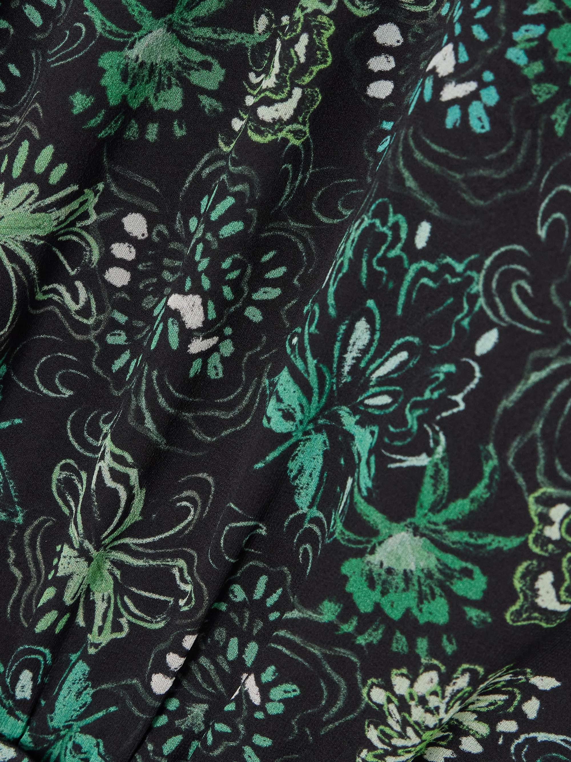 Jacqui B belted printed silk-georgette midi dress view