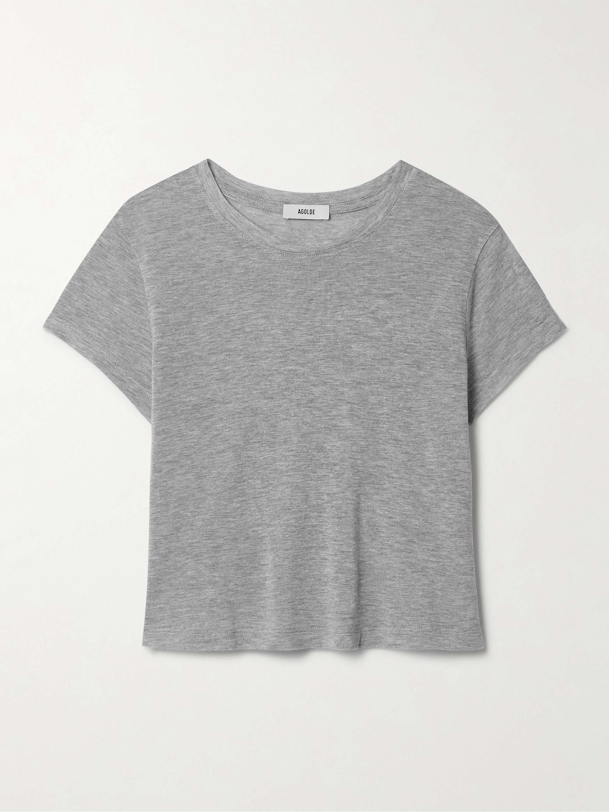 Adine cropped Lyocell-jersey T-shirt view