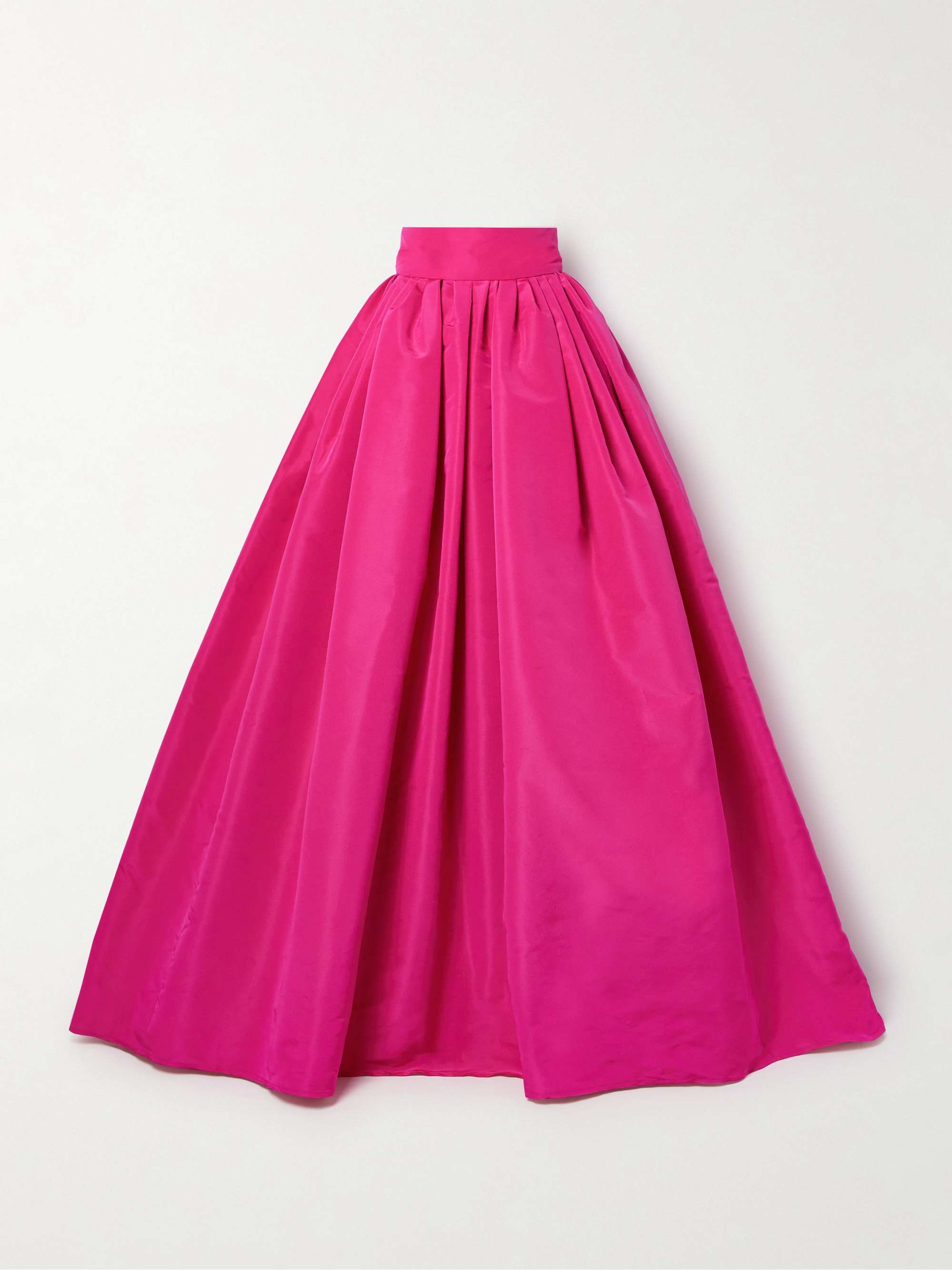 Pleated silk-faille maxi skirt view