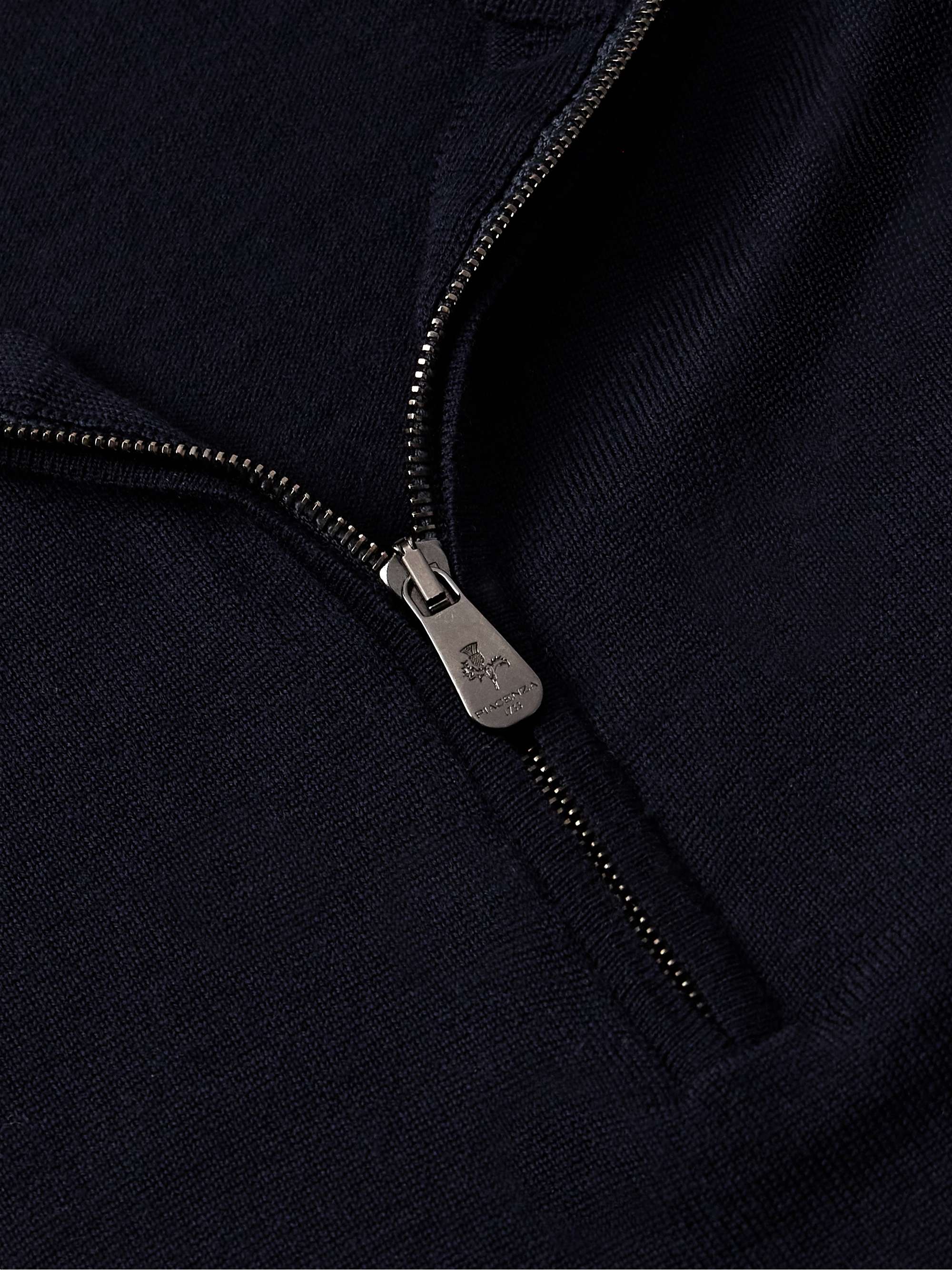 Slim-Fit Mulberry Silk and Cashmere-Blend Half-Zip Sweater view