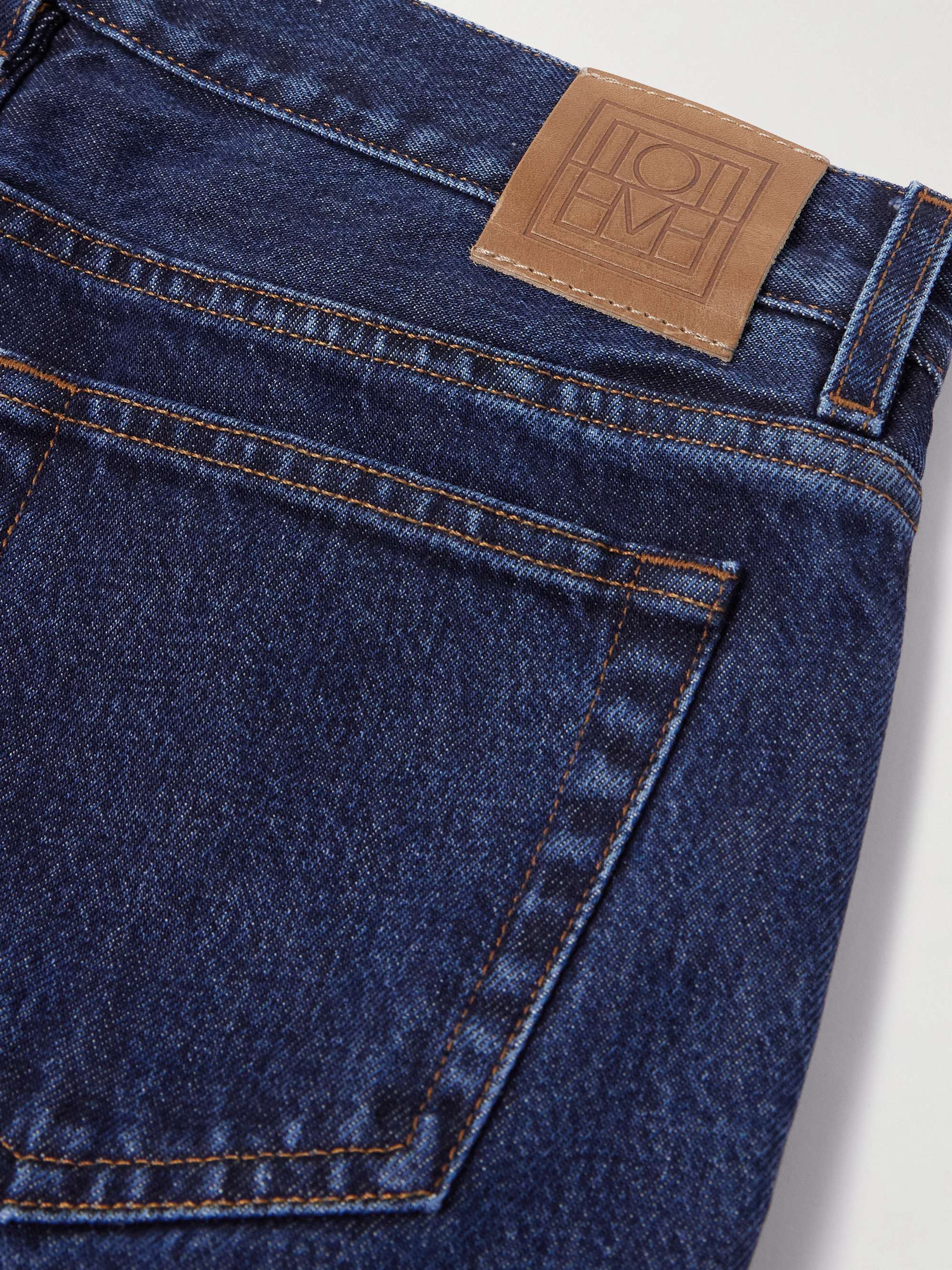 Organic low-rise straight-leg jeans view