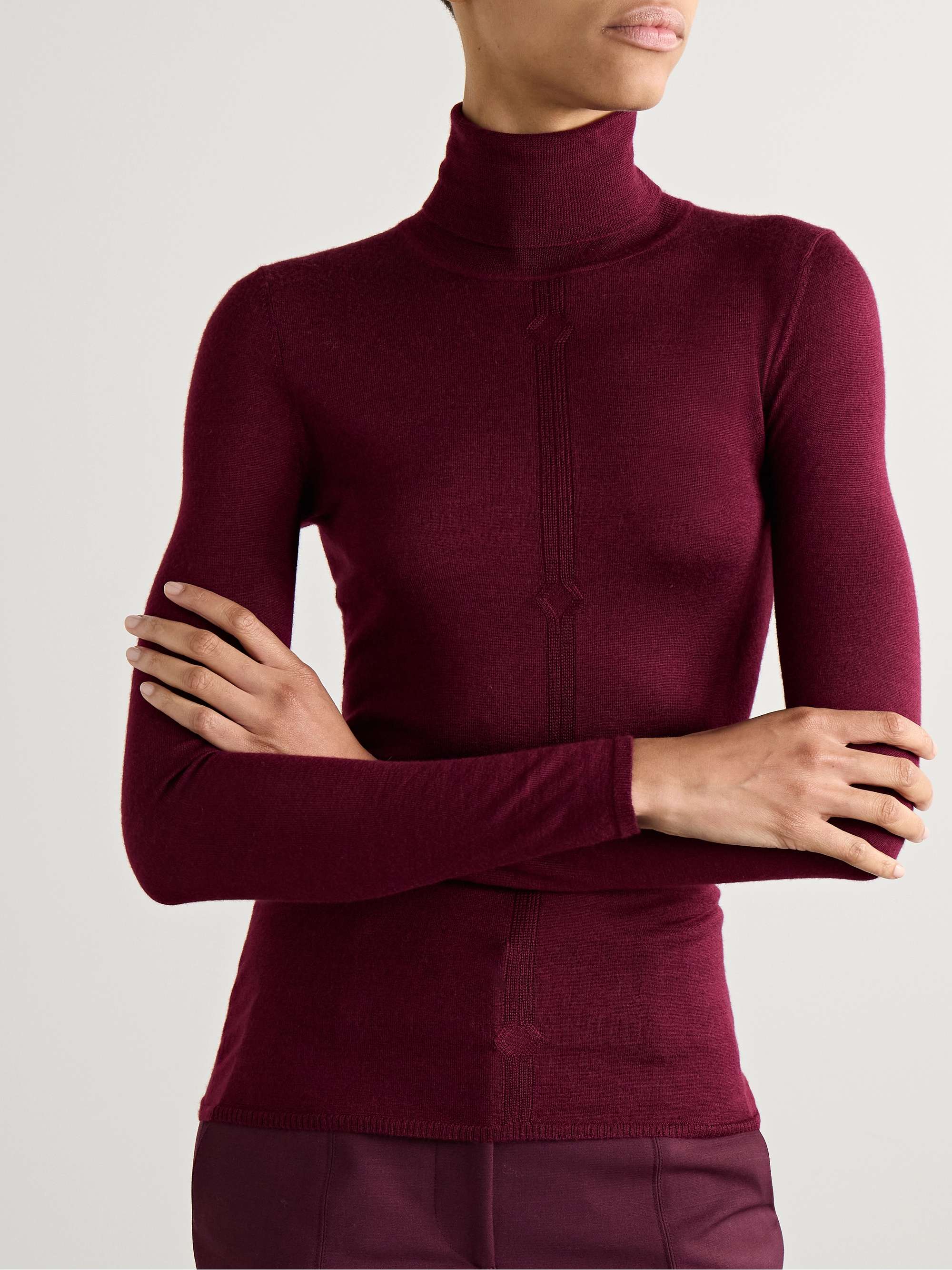 Steinem cashmere and silk-blend turtleneck sweater view