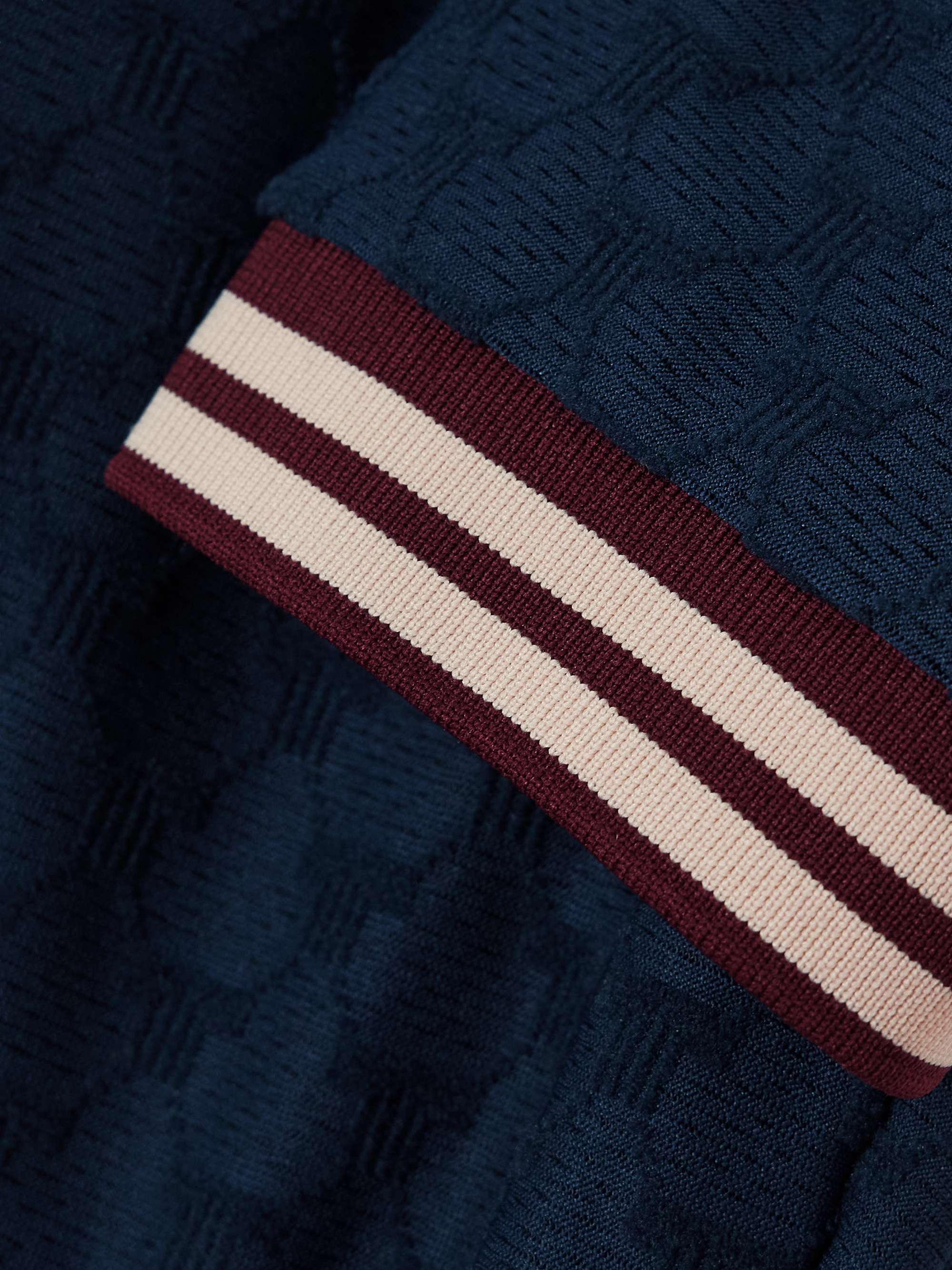 Striped terry-jacquard polo shirt view