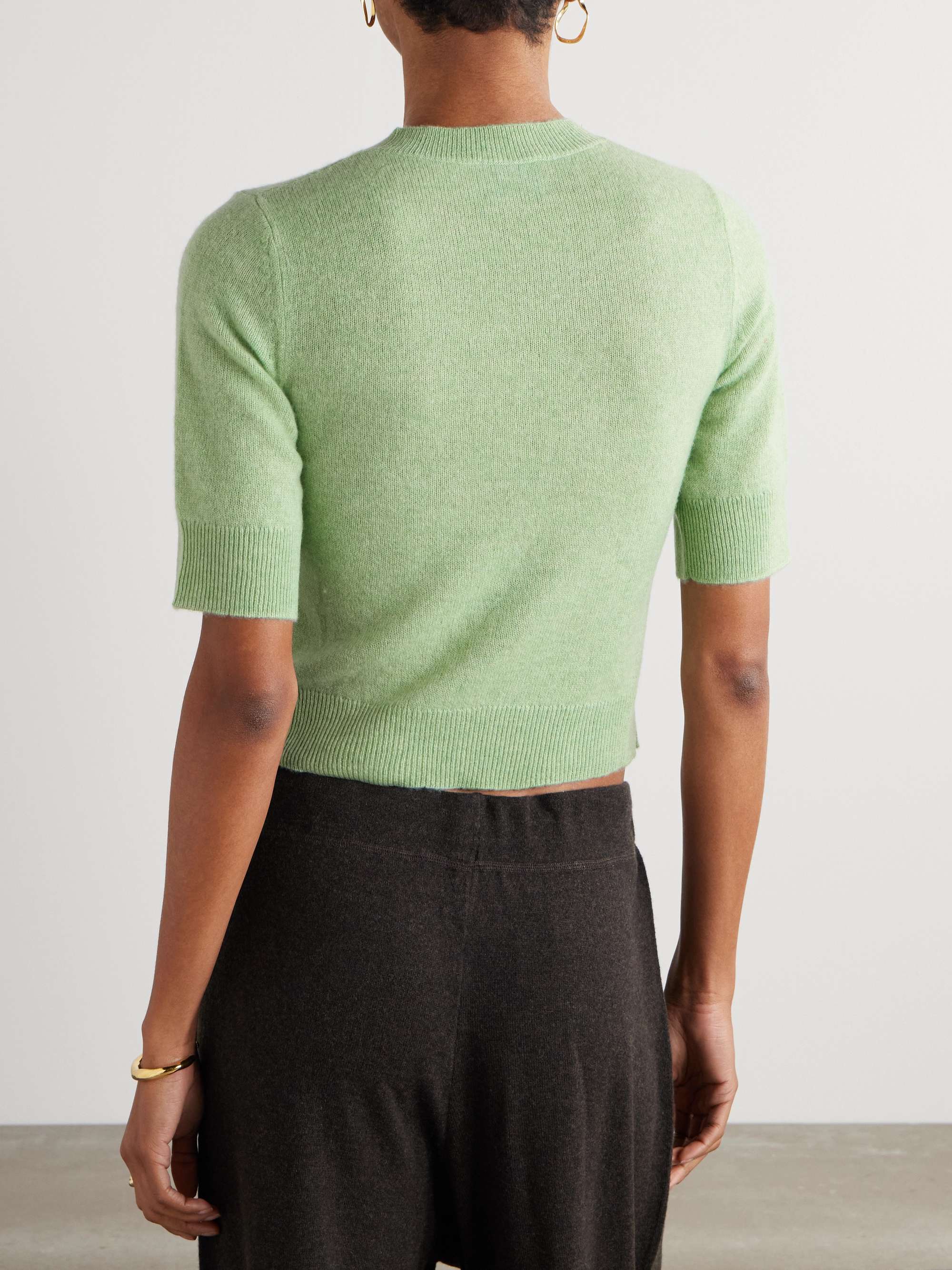 Chypre cropped organic cashmere sweater view