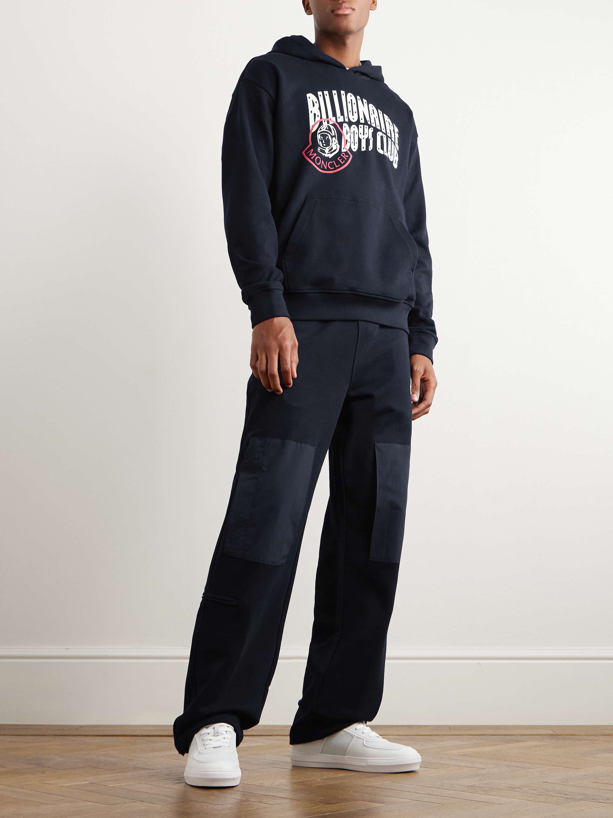 + Billionaire Boys Club Straight-Leg Shell-Trimmed Cotton-Jersey Sweatpants view