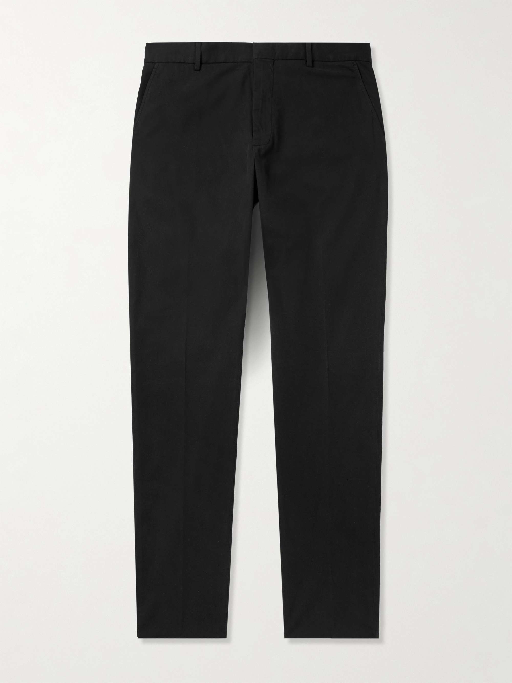 Straight-Leg Garmet-Dyed Stretch-Cotton Twill Chinos view