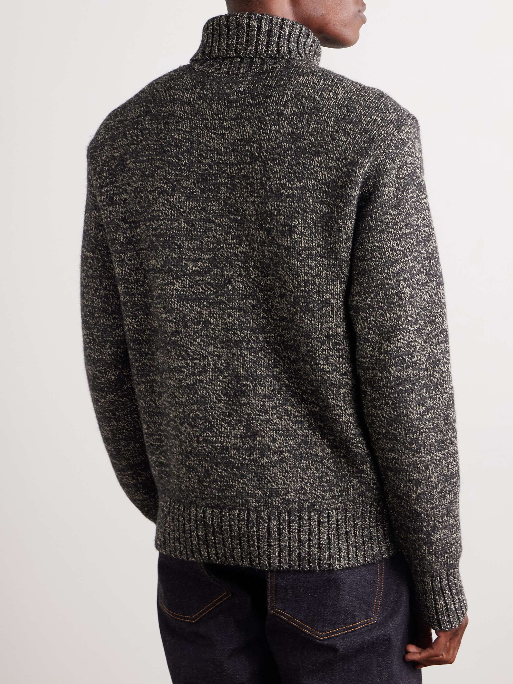 Wool, Cotton and Linen-Blend Rollneck Sweater view