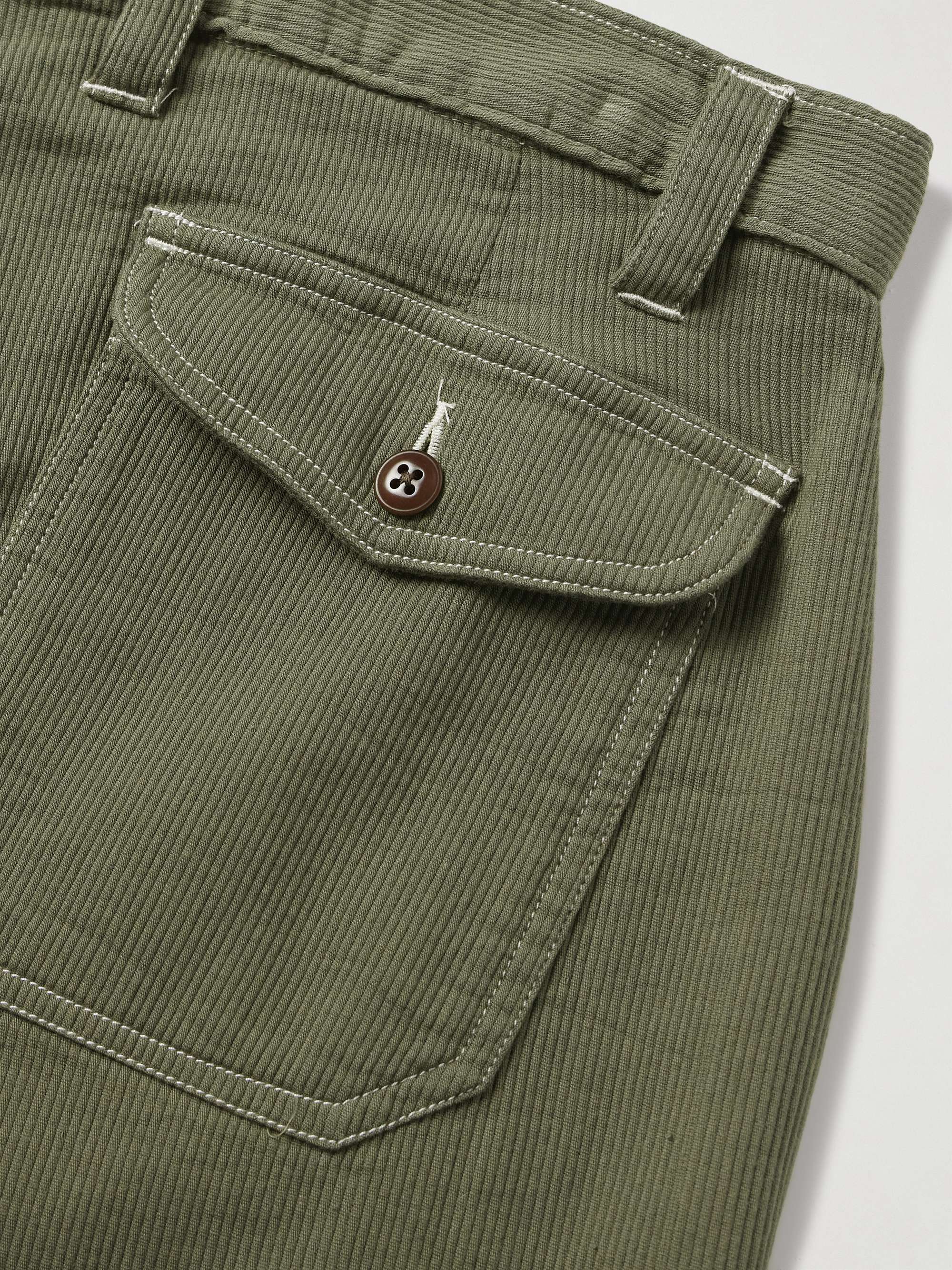 Bedford Straight-Leg Ribbed Cotton Shorts view