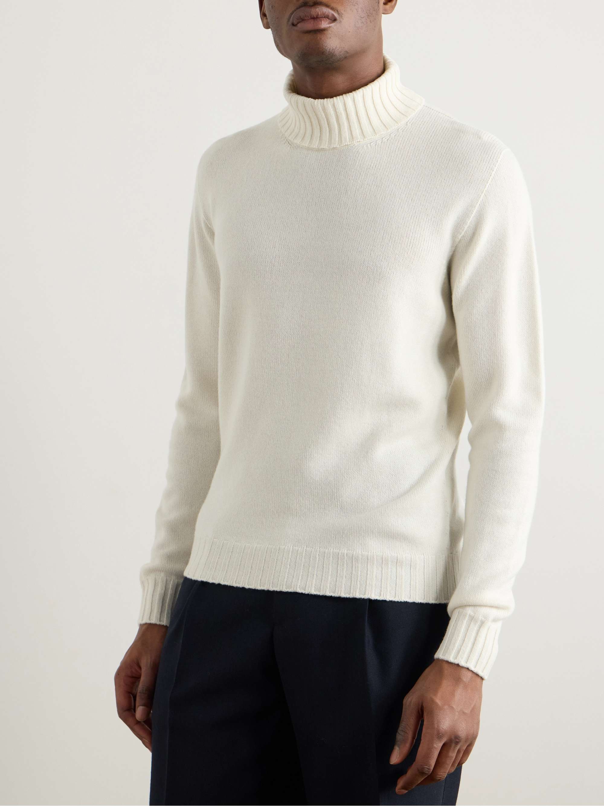 Hagen Ribbed Cashmere Rollneck Sweater view