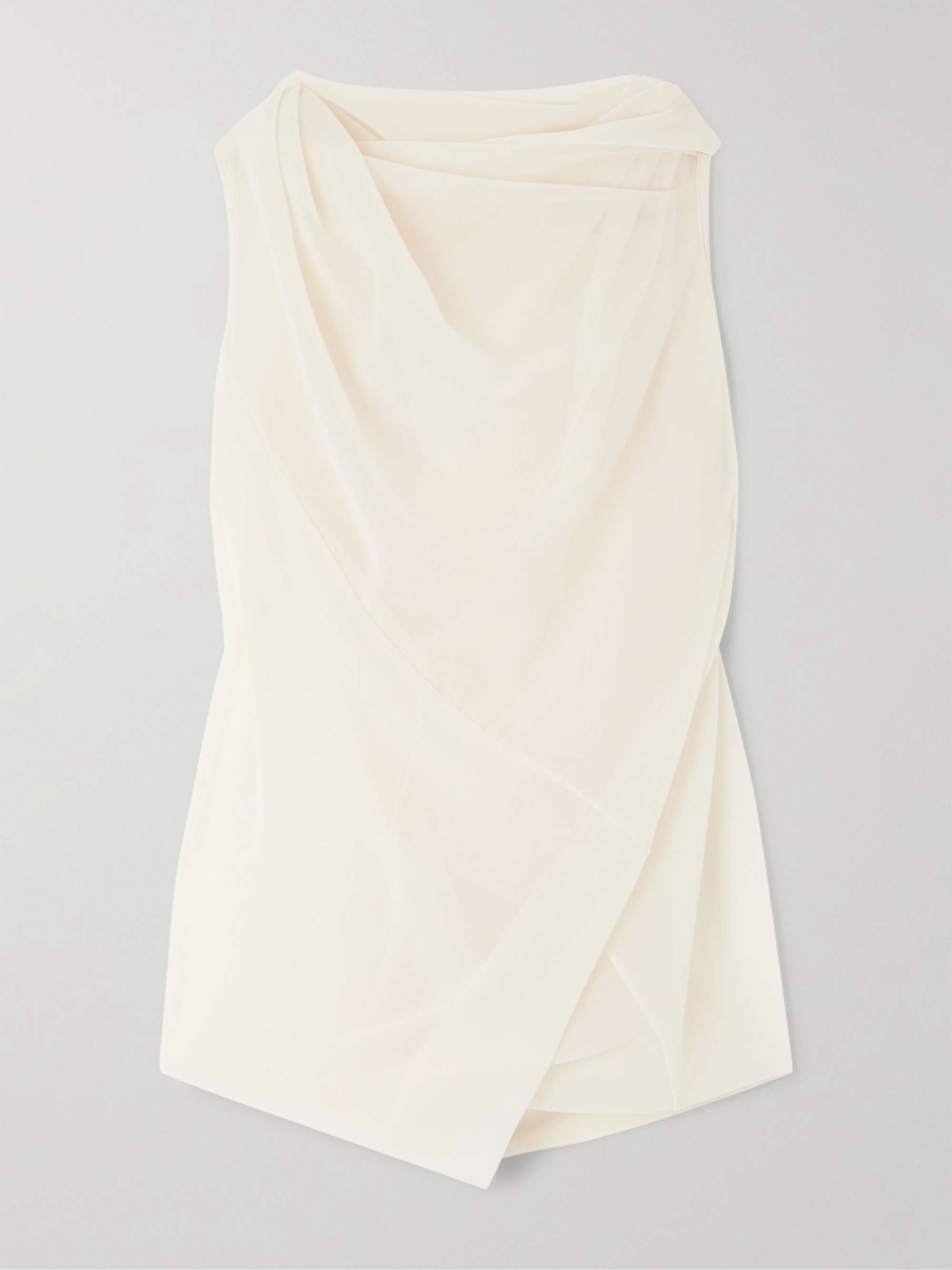 Luna draped organza top view