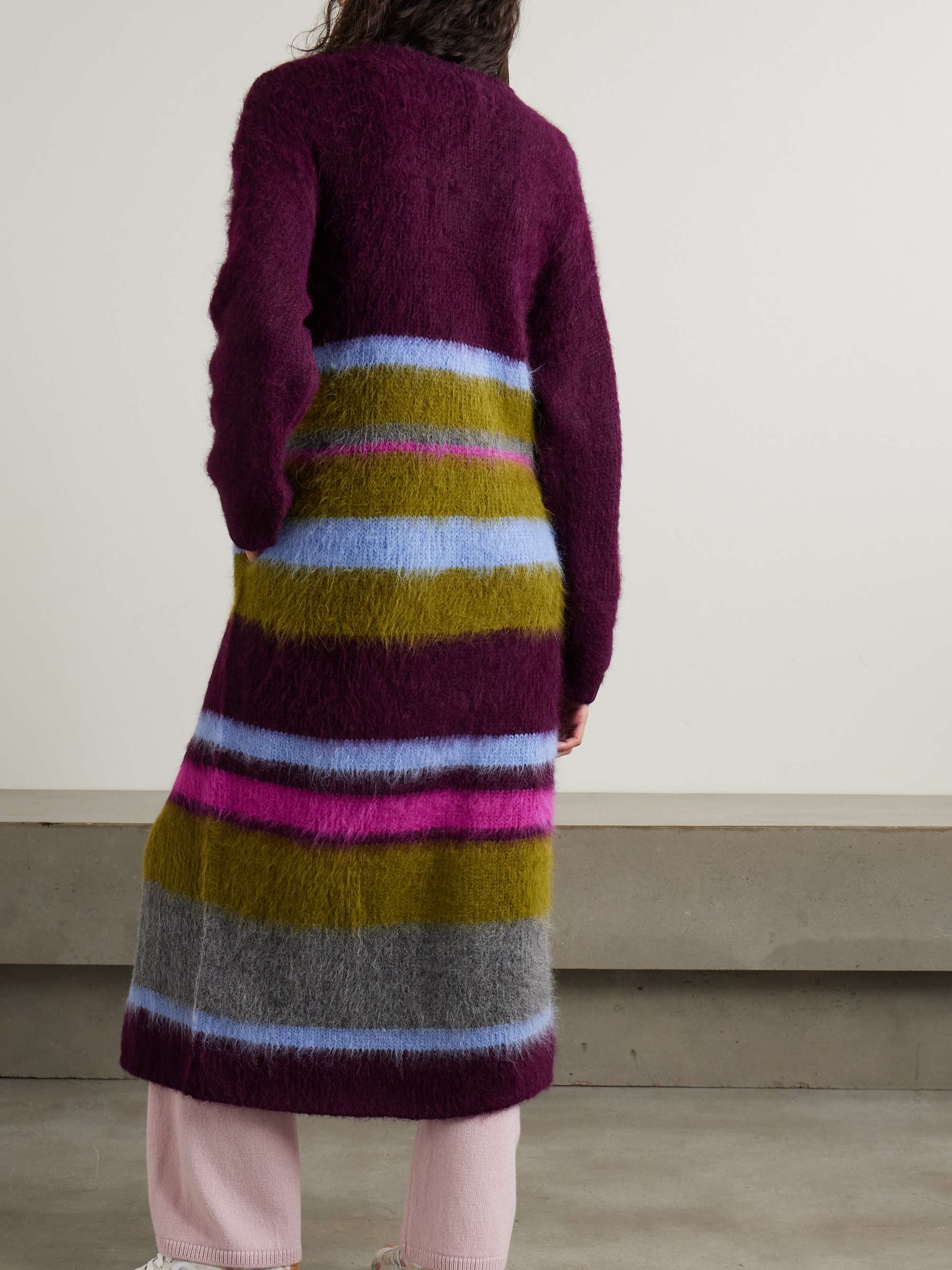 Thistle striped alpaca-blend cardigan view