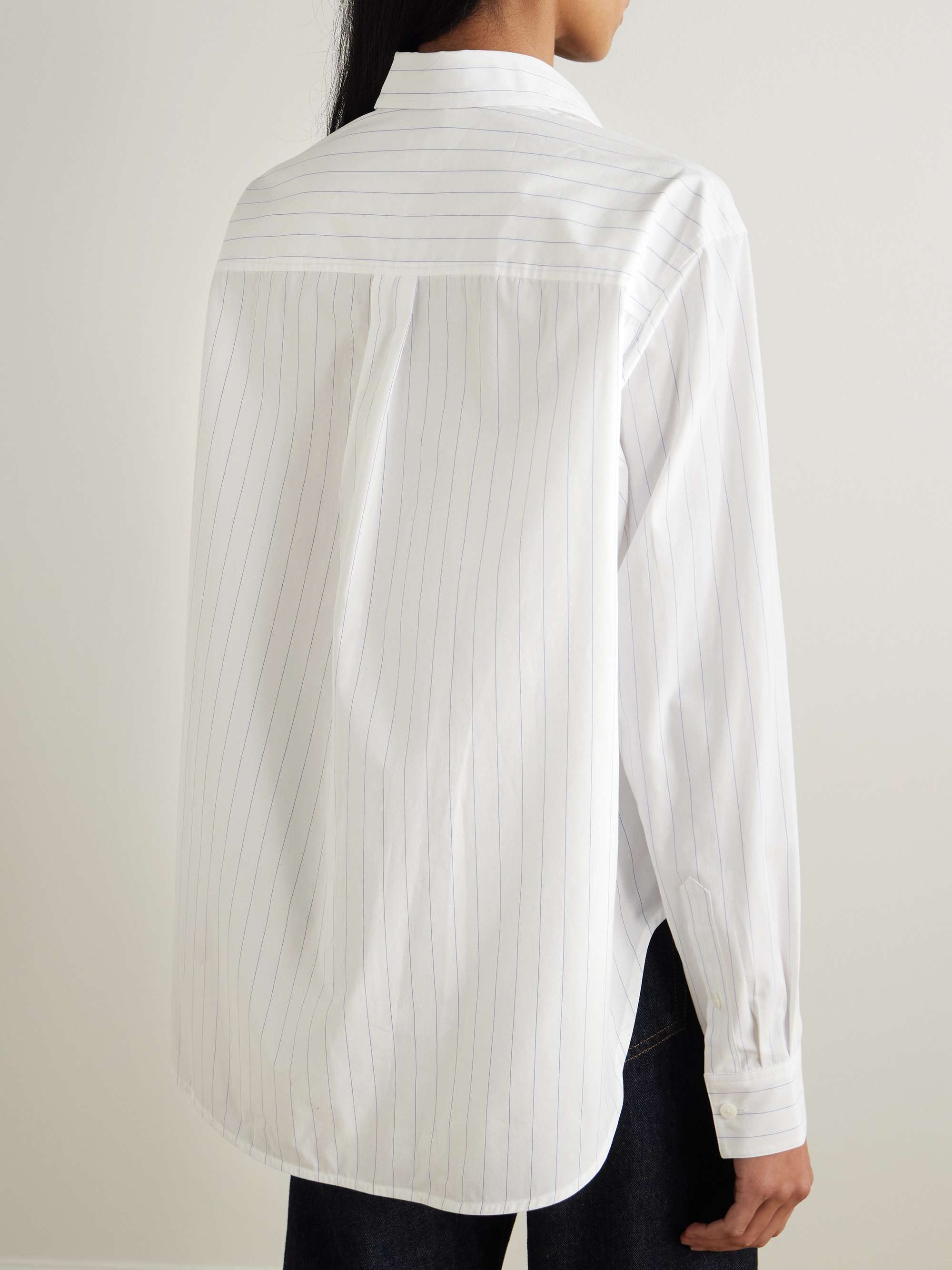 Striped organic cotton-poplin shirt view