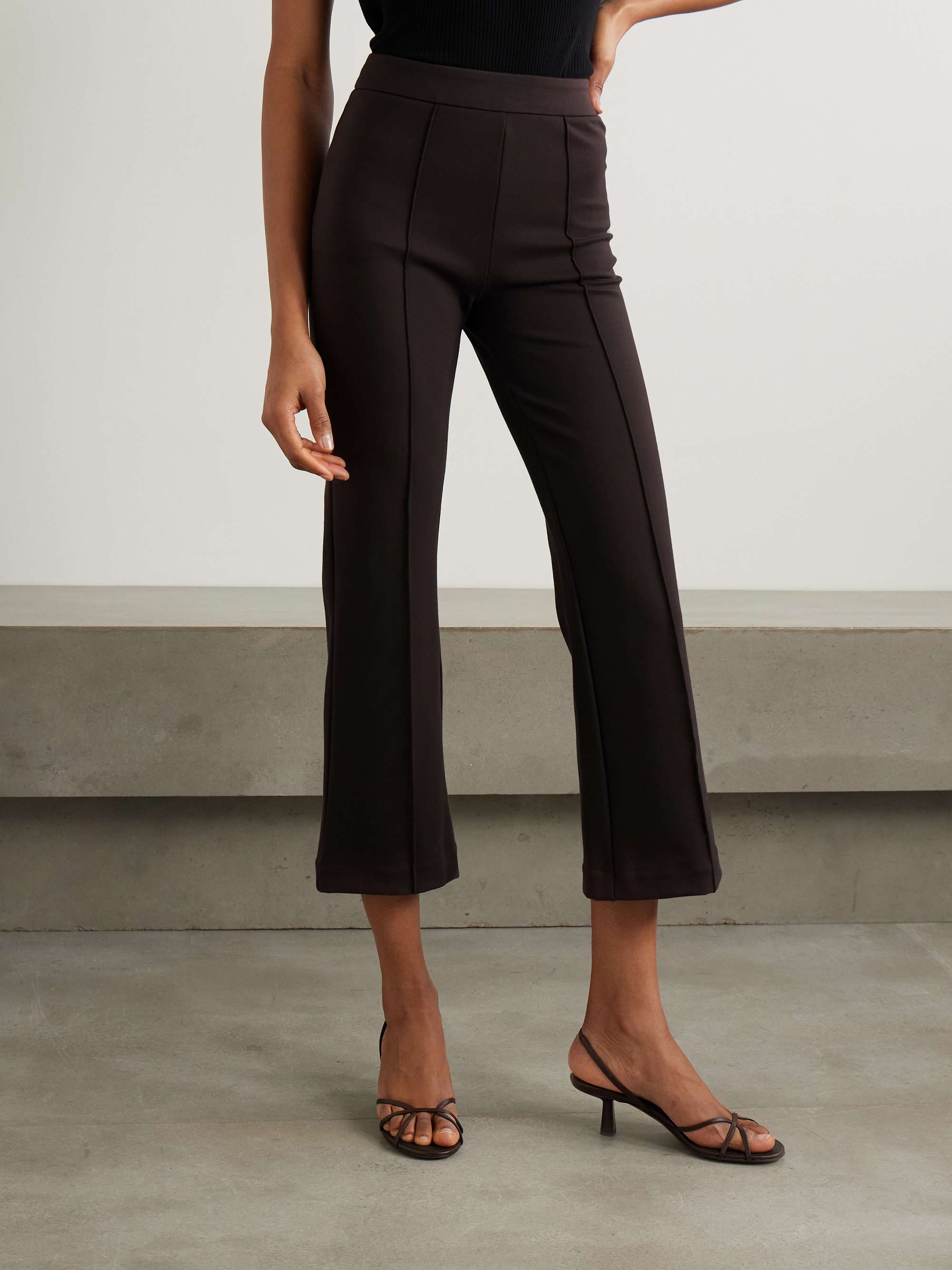 Knack cropped stretch-jersey straight-leg pants view