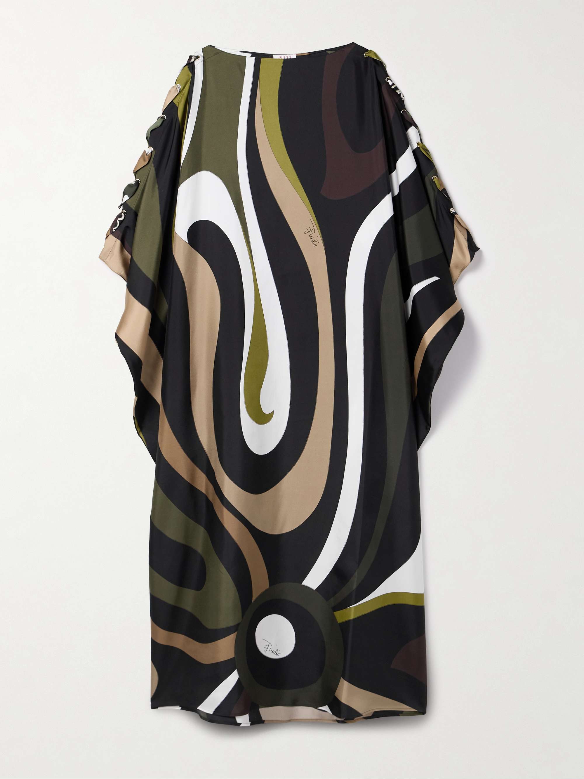 Big Marmo printed silk-twill kaftan view