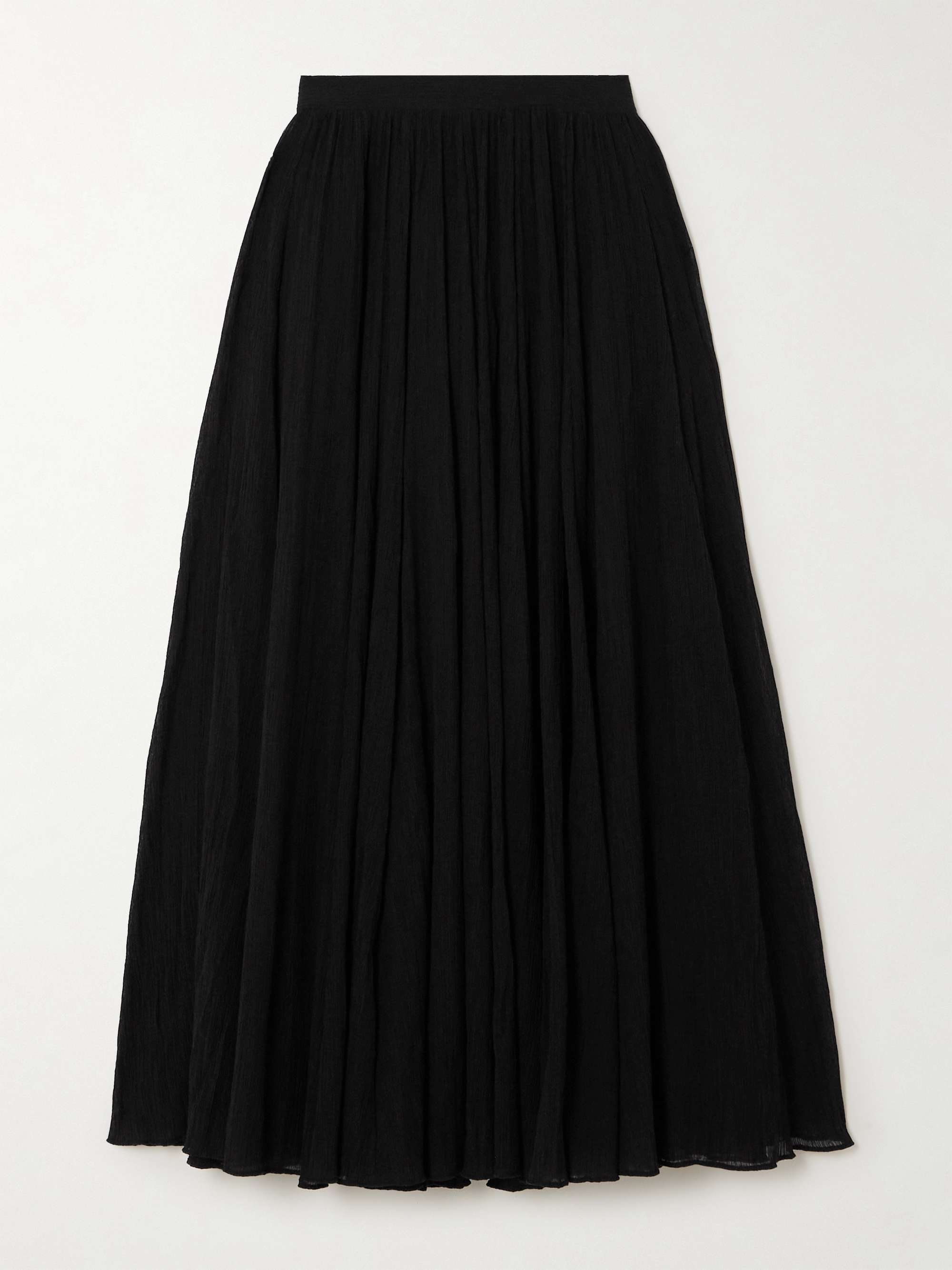 Plissé-organic cotton-blend maxi skirt view