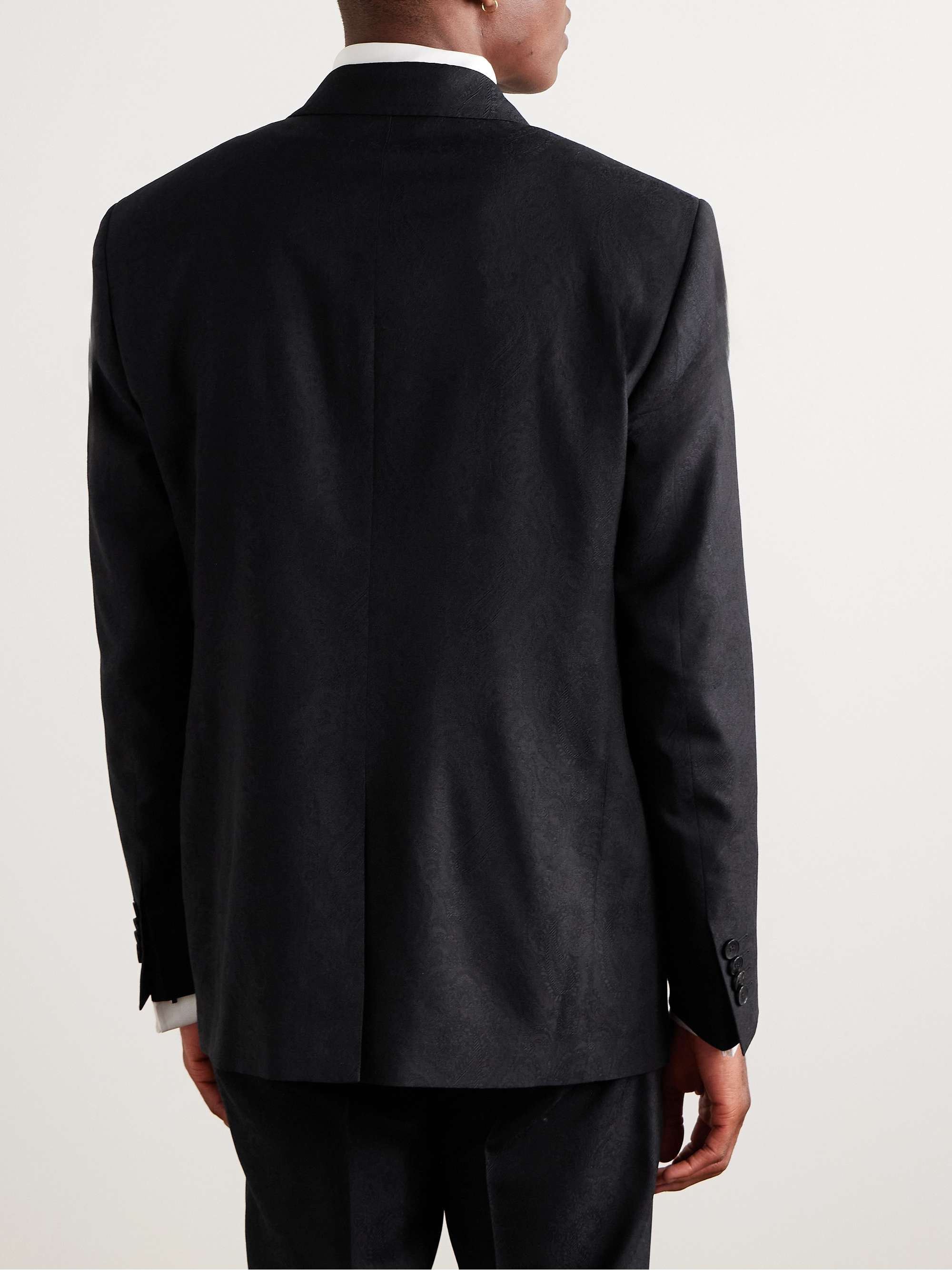 Wool and Silk-Blend Jacquard Tuxedo view