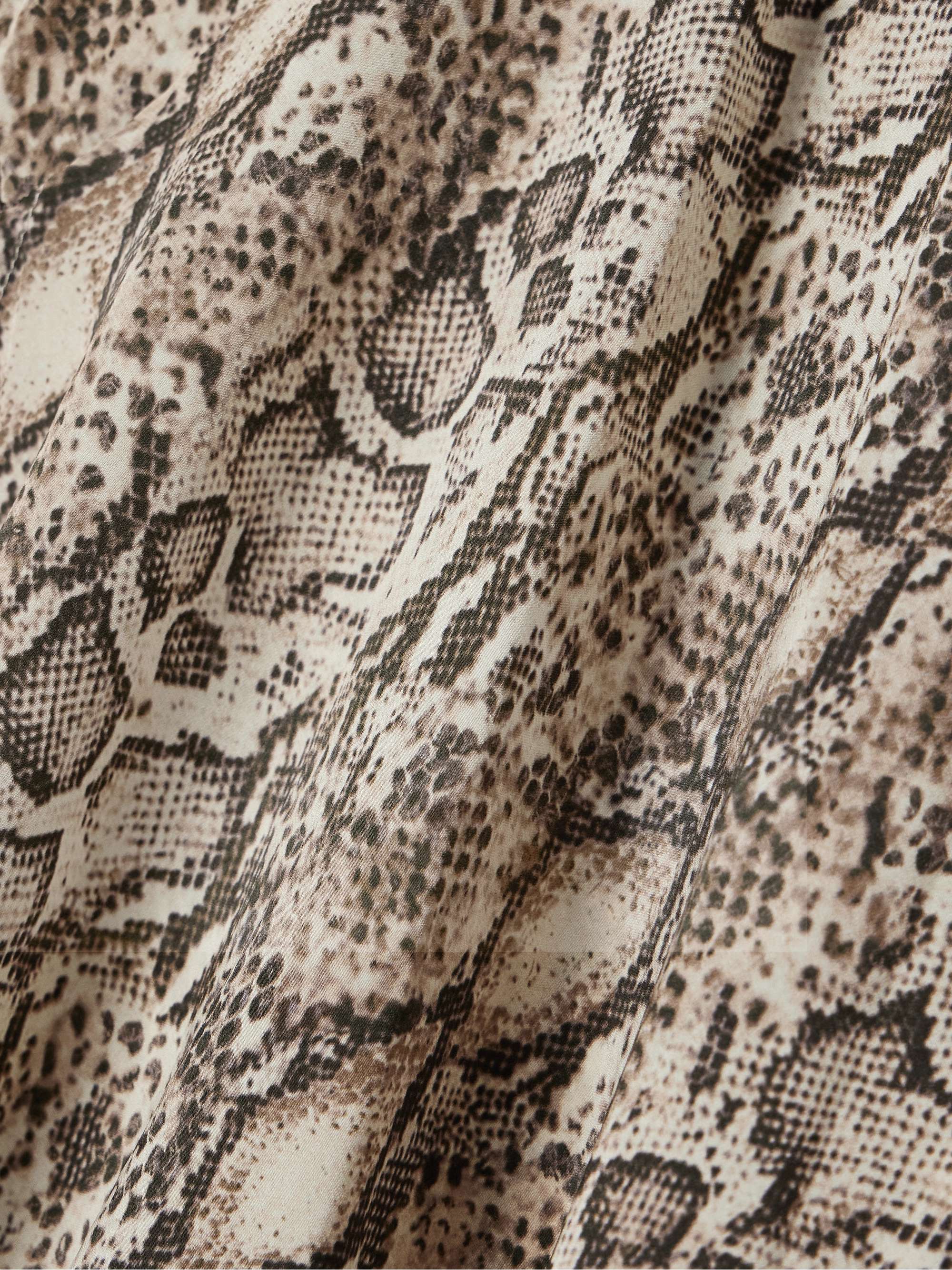 Sakura asymmetric snake-print silk-blend skirt view