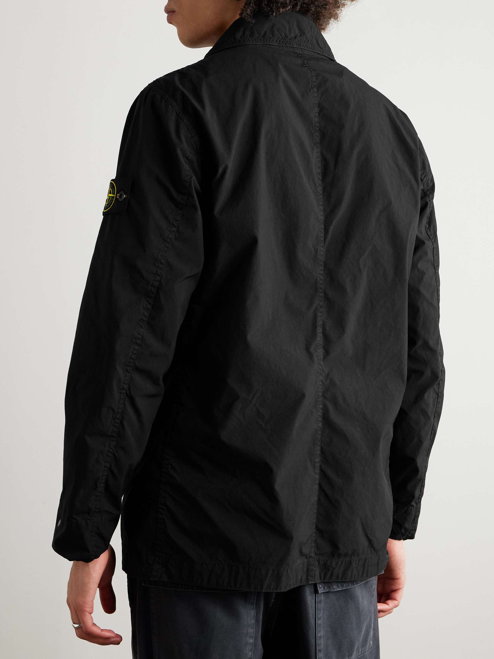 Logo-Appliquéd Canvas Jacket view