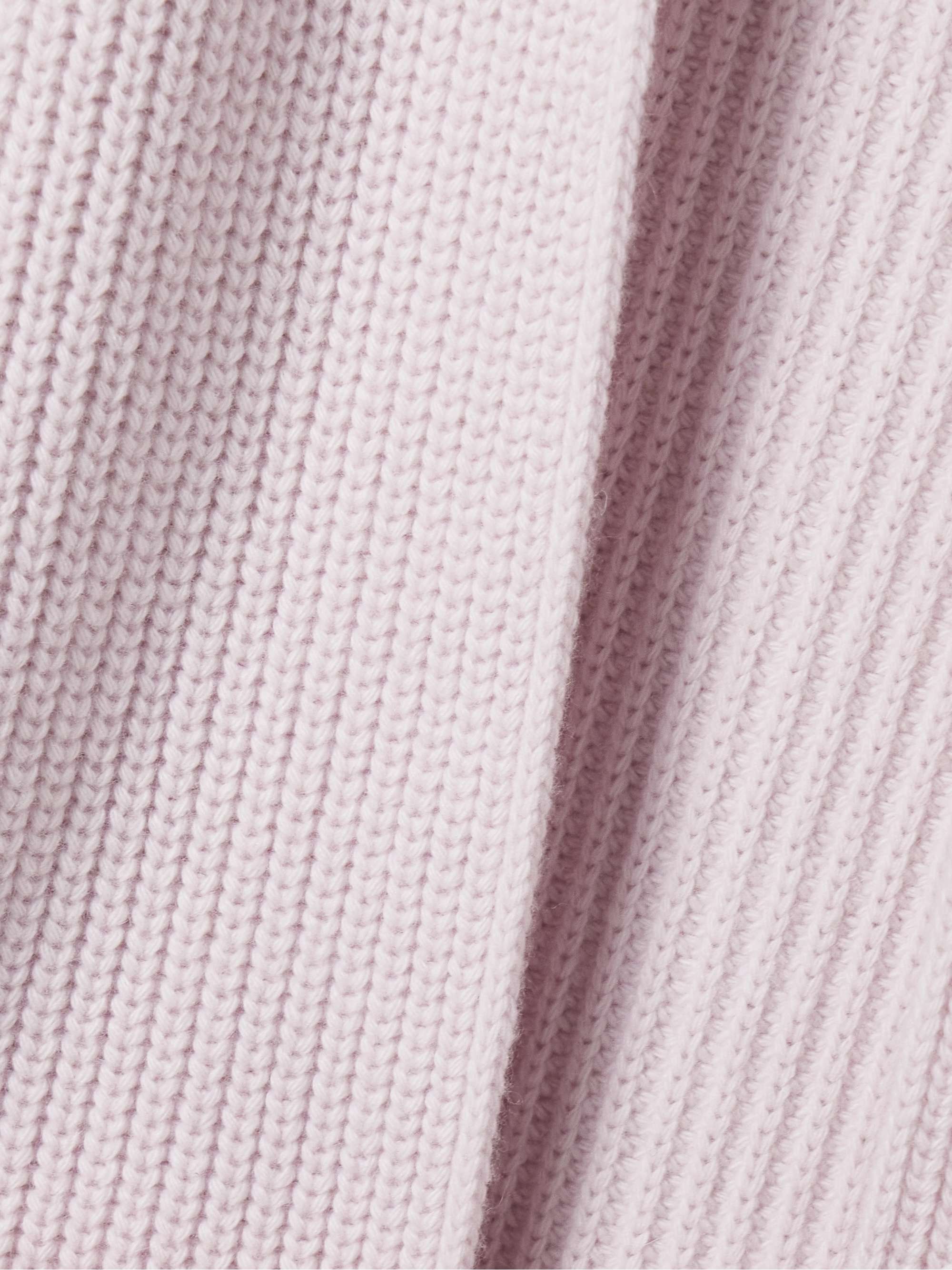 E.R. belted ribbed merino wool and cashmere-blend cardigan view