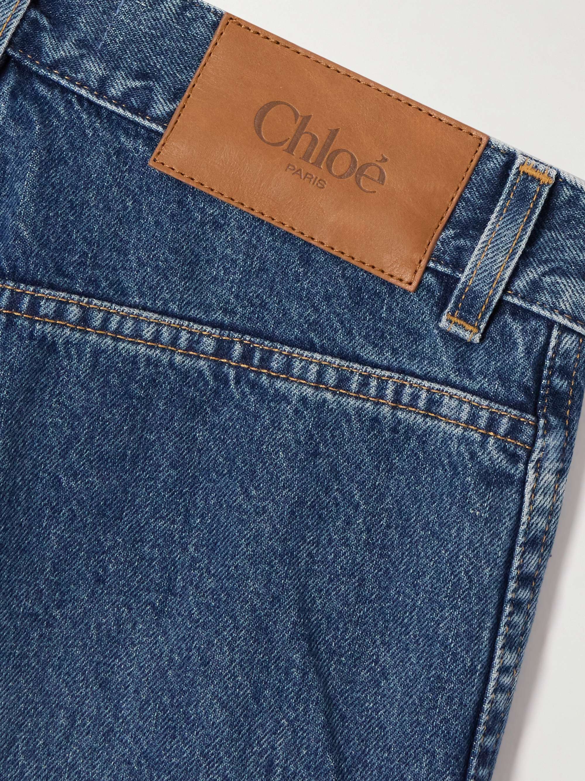 Cropped high-rise bootcut jeans view