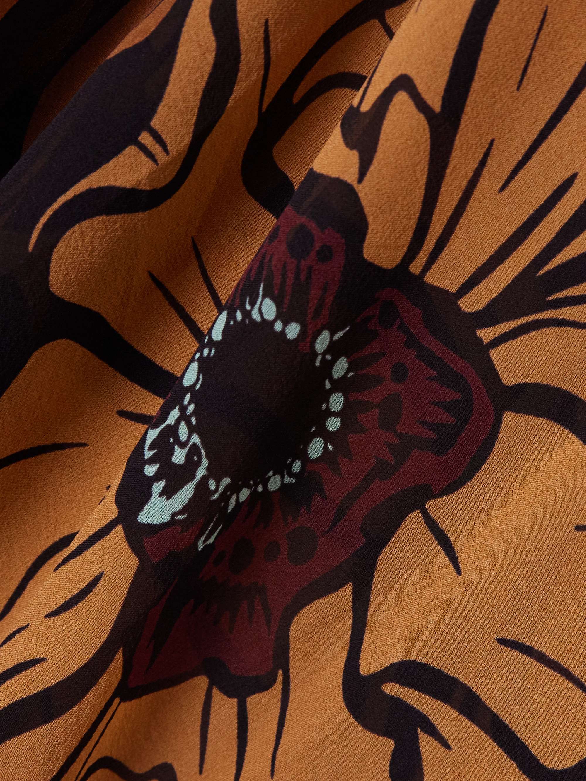 Cerere pussy-bow printed silk-georgette blouse view