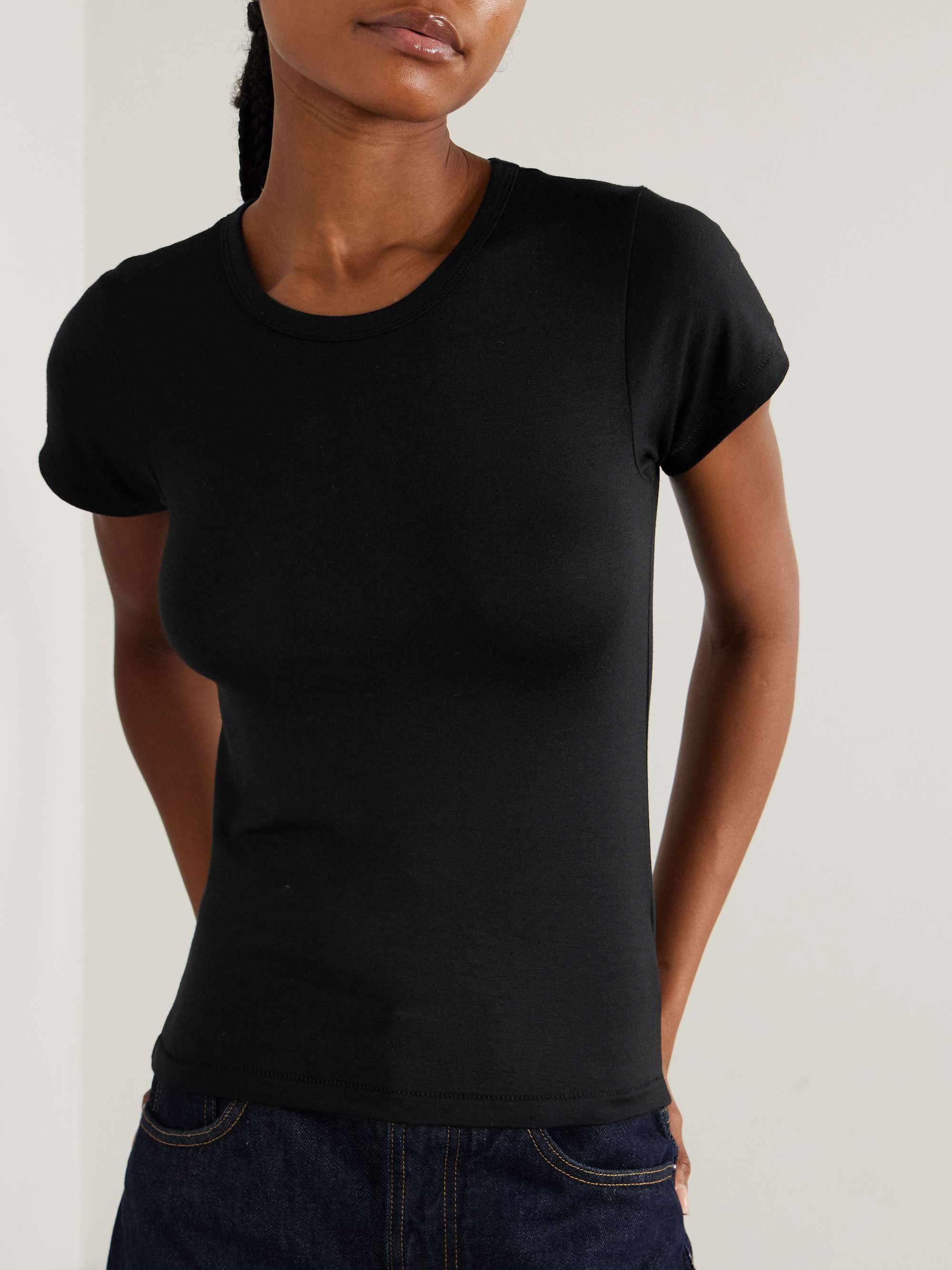 Stretch-modal jersey T-shirt view
