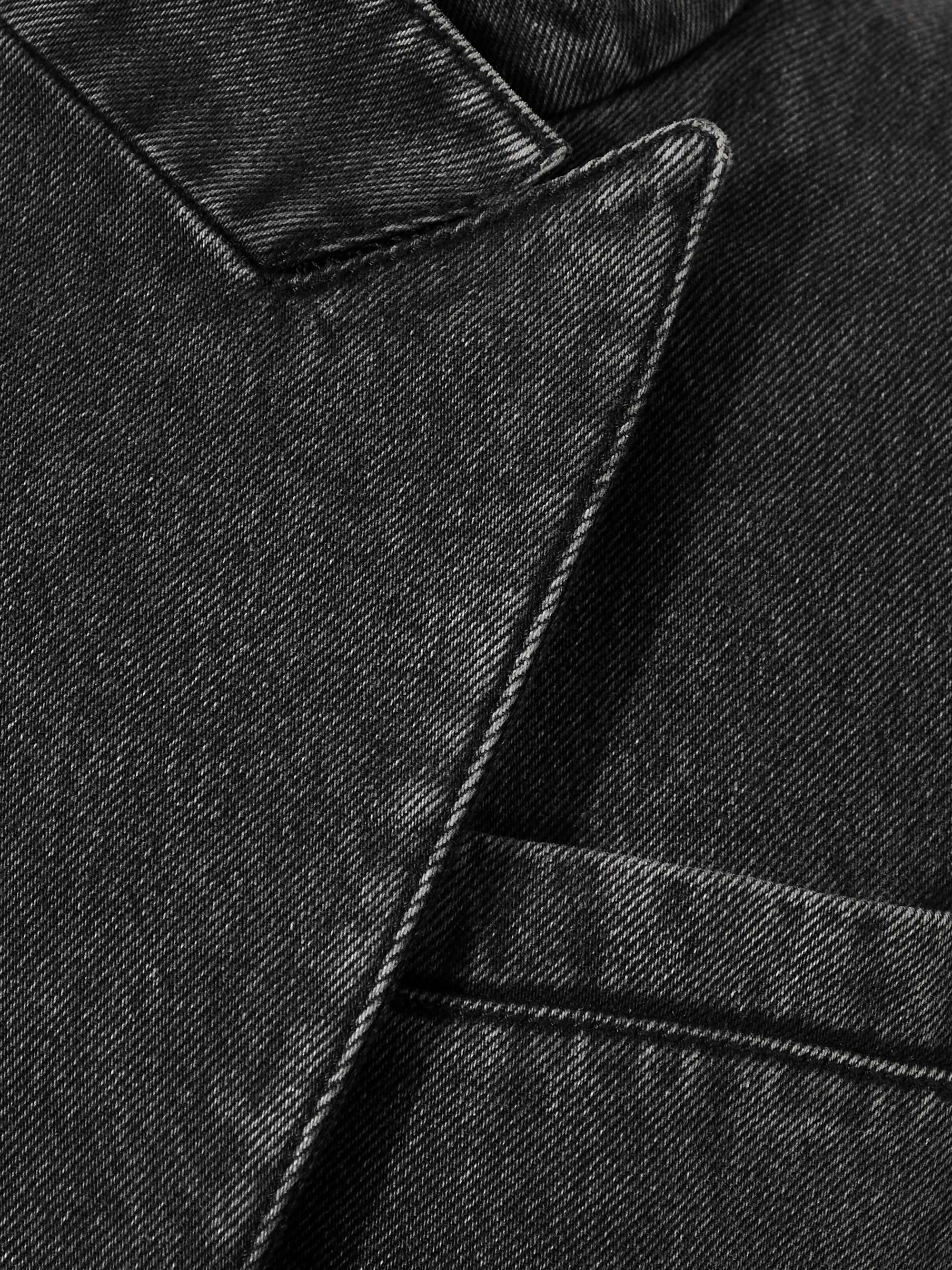 Asymmetric denim blazer view
