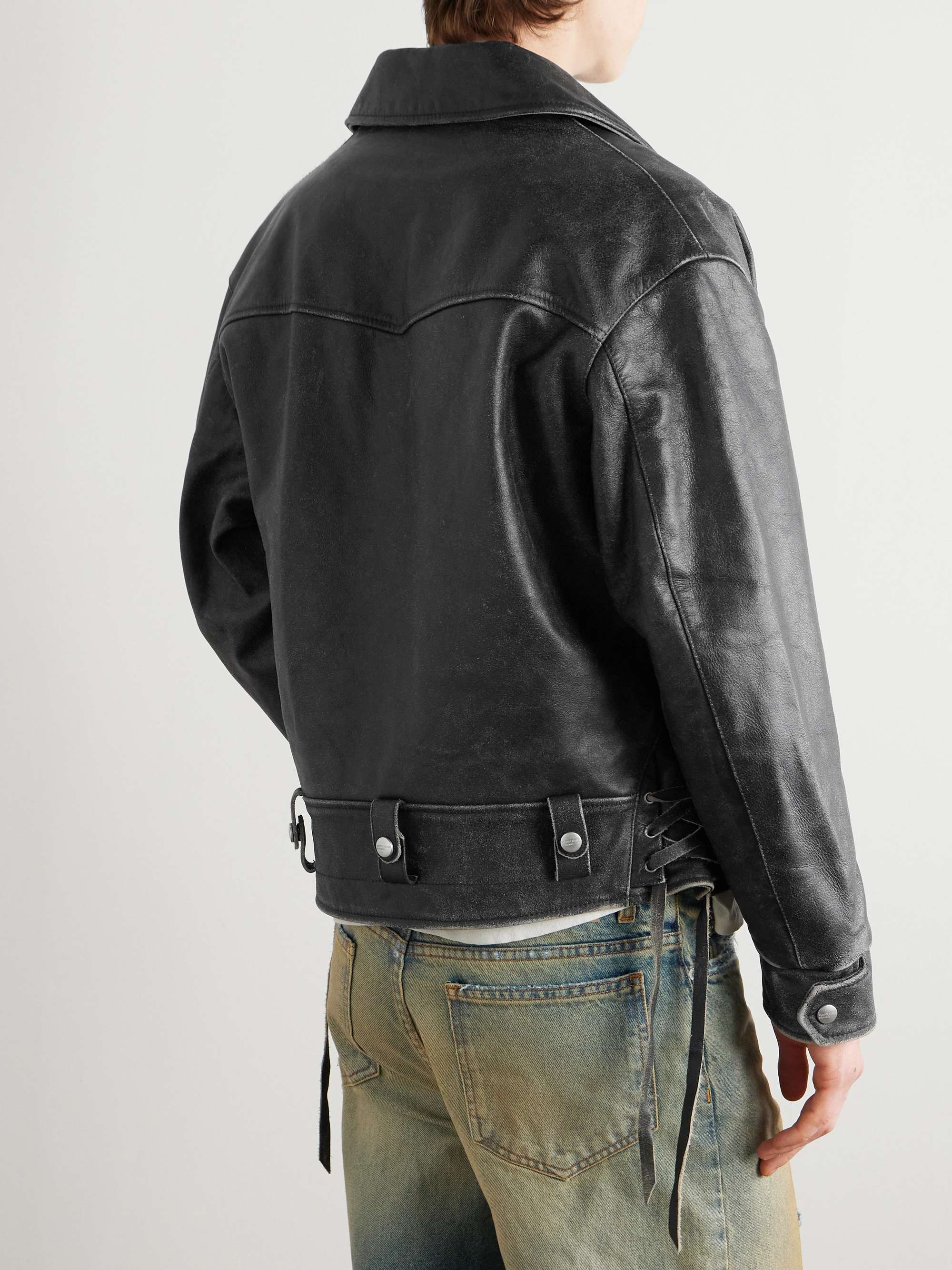 Pianist Distressed Leather Jacket view