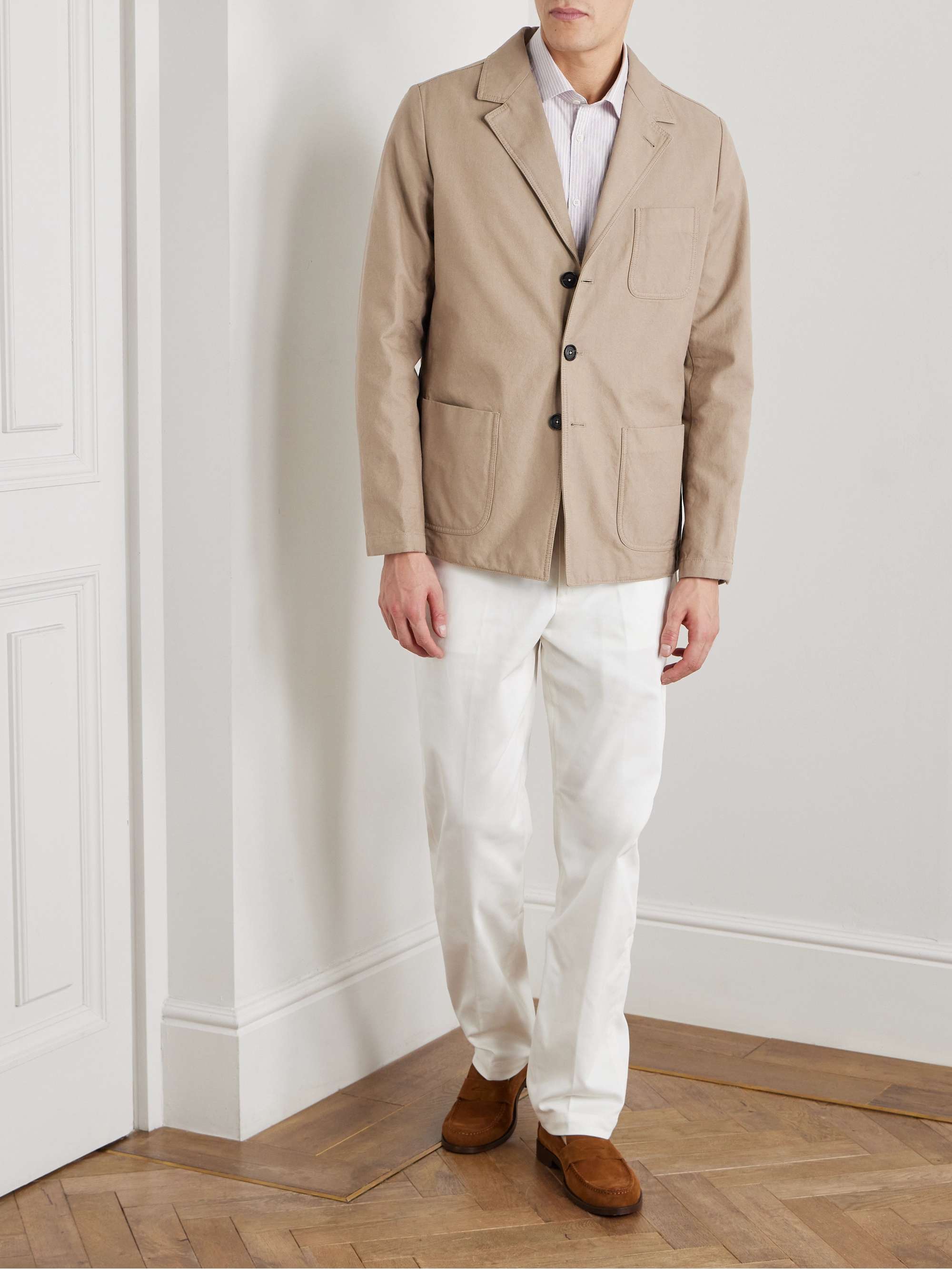 Baglietto Unstructured Cotton-Twill Blazer view
