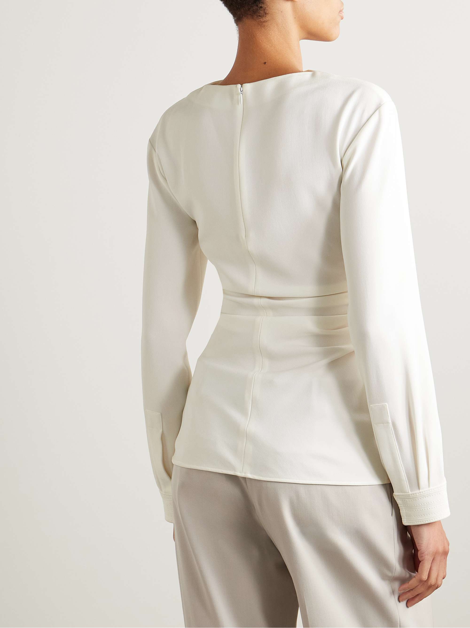 Alexis gathered crepe top view