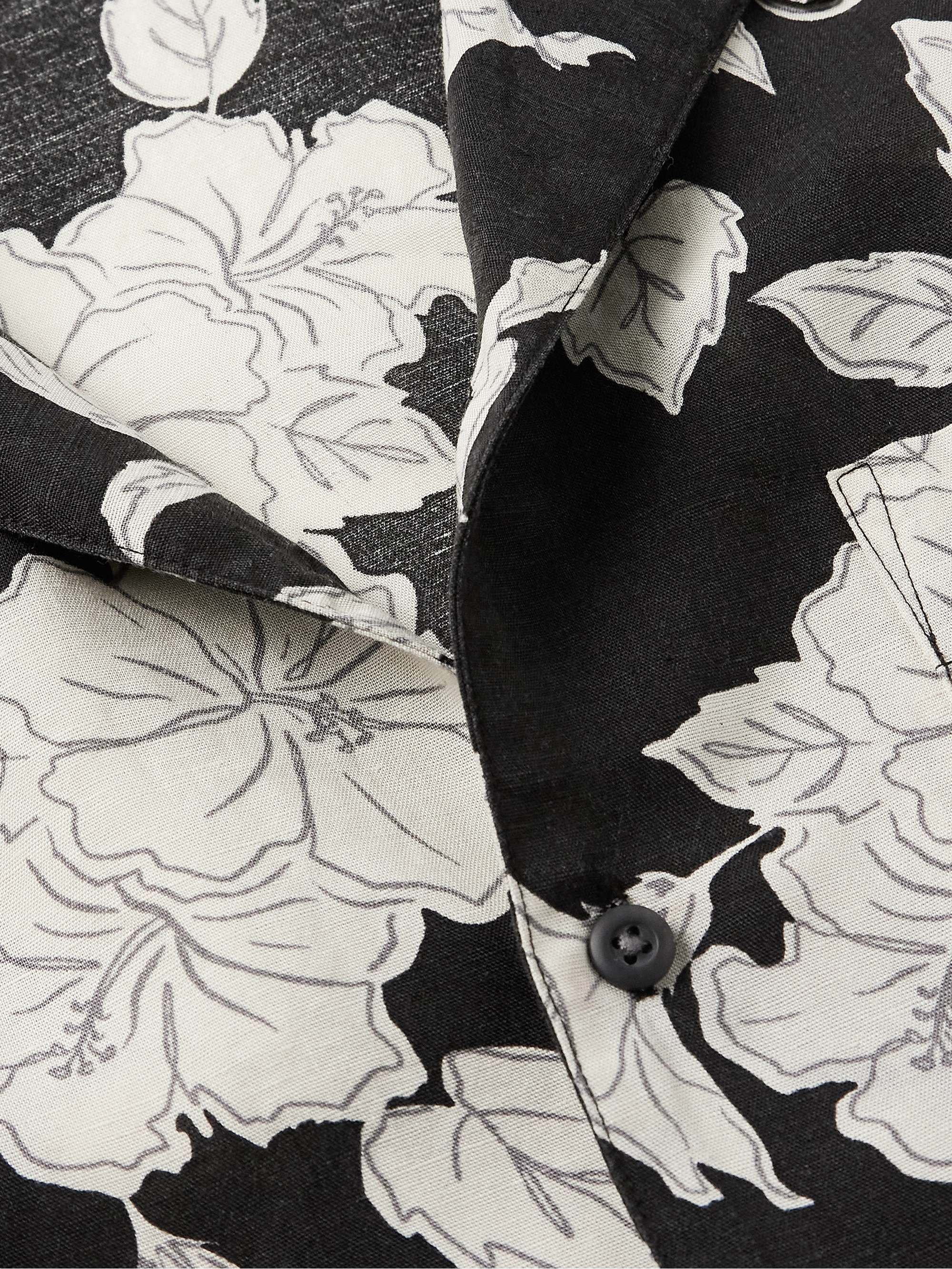 Air Convertible-Collar Floral-Print Linen and Lyocell-Blend Shirt view