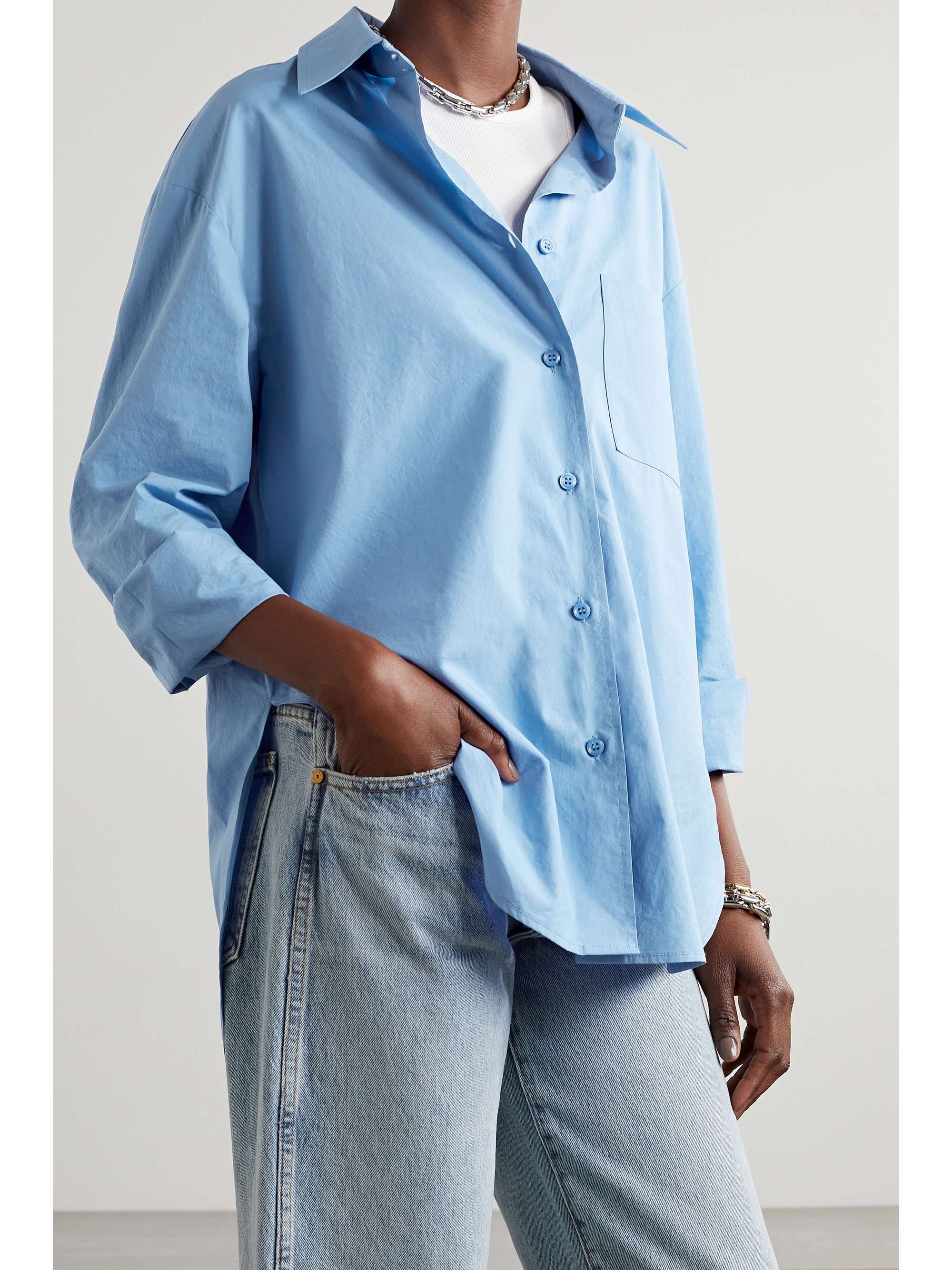 Lui organic cotton-poplin shirt view