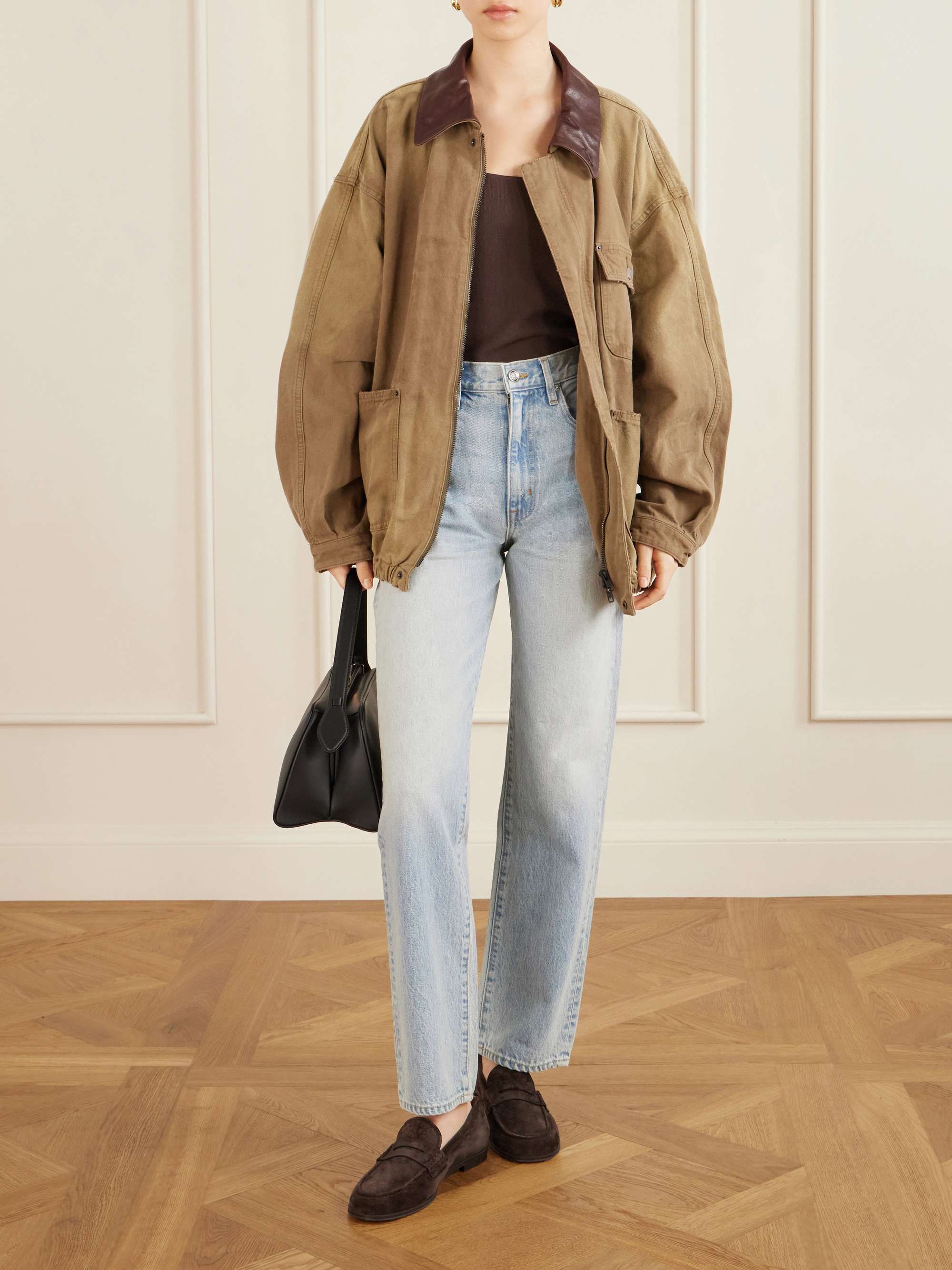 + NET SUSTAIN London high-rise straight-leg organic jeans view
