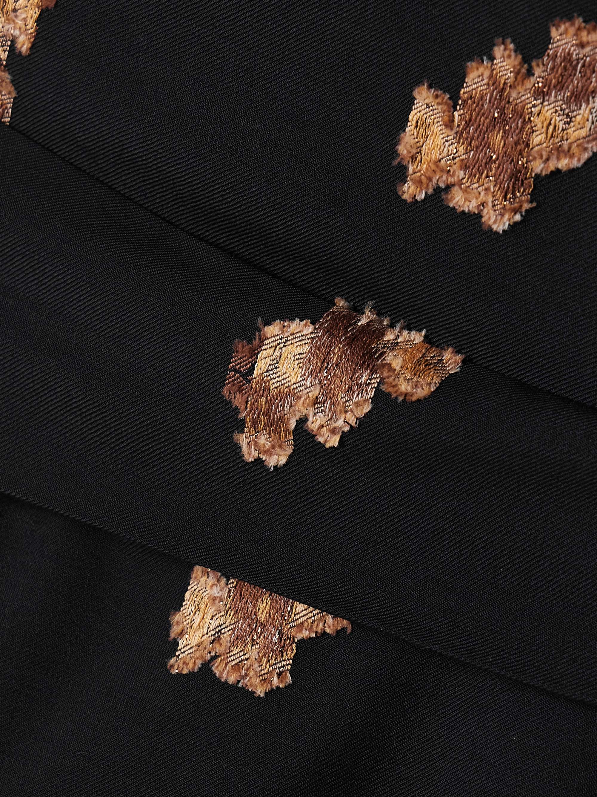 Victoria gathered fil coupé wool-blend twill midi dress view