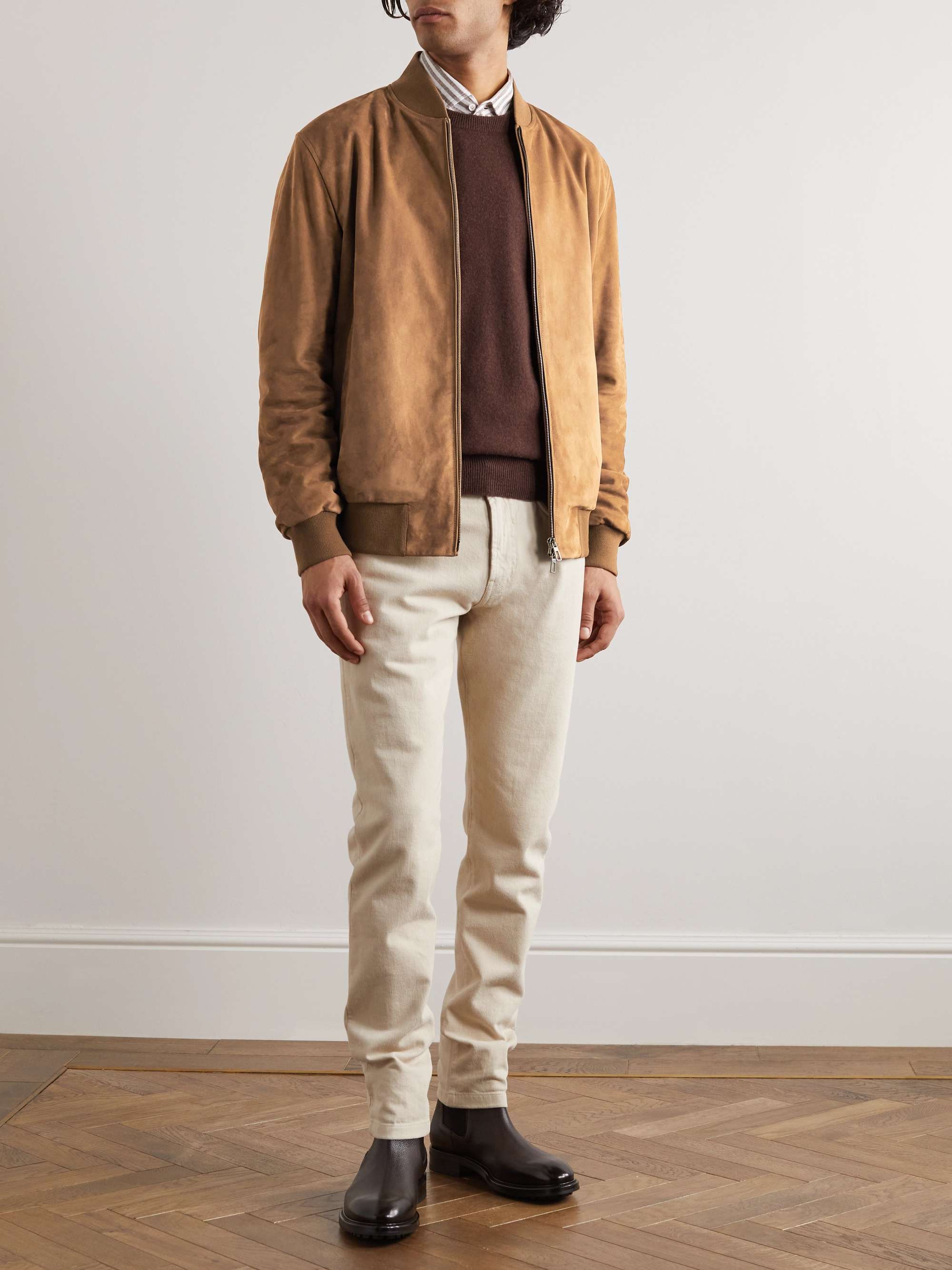 LP IVY Suede Bomber Jacket view