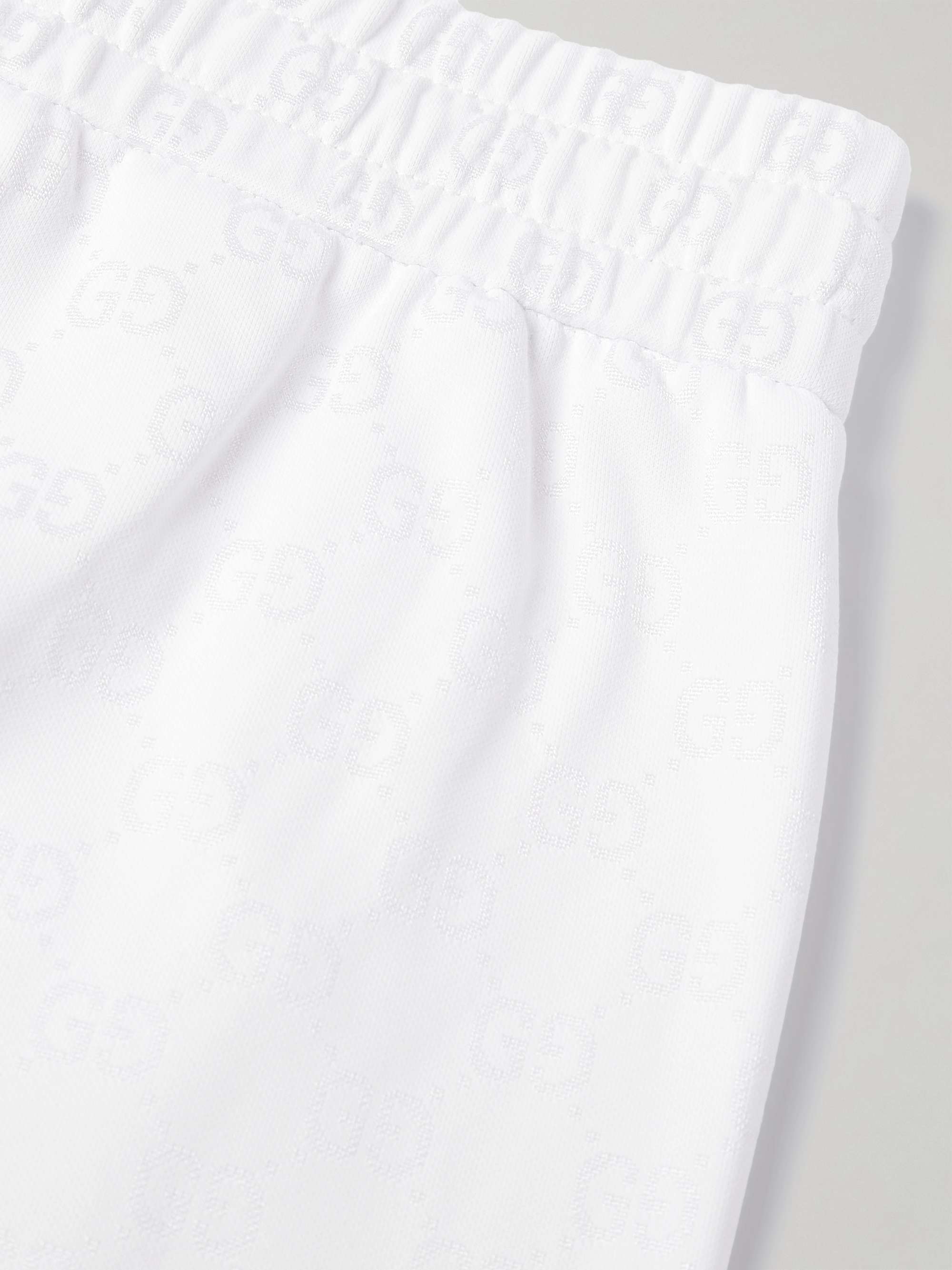 Straight-Leg Logo-Jacquard Jersey Drawstring Shorts view