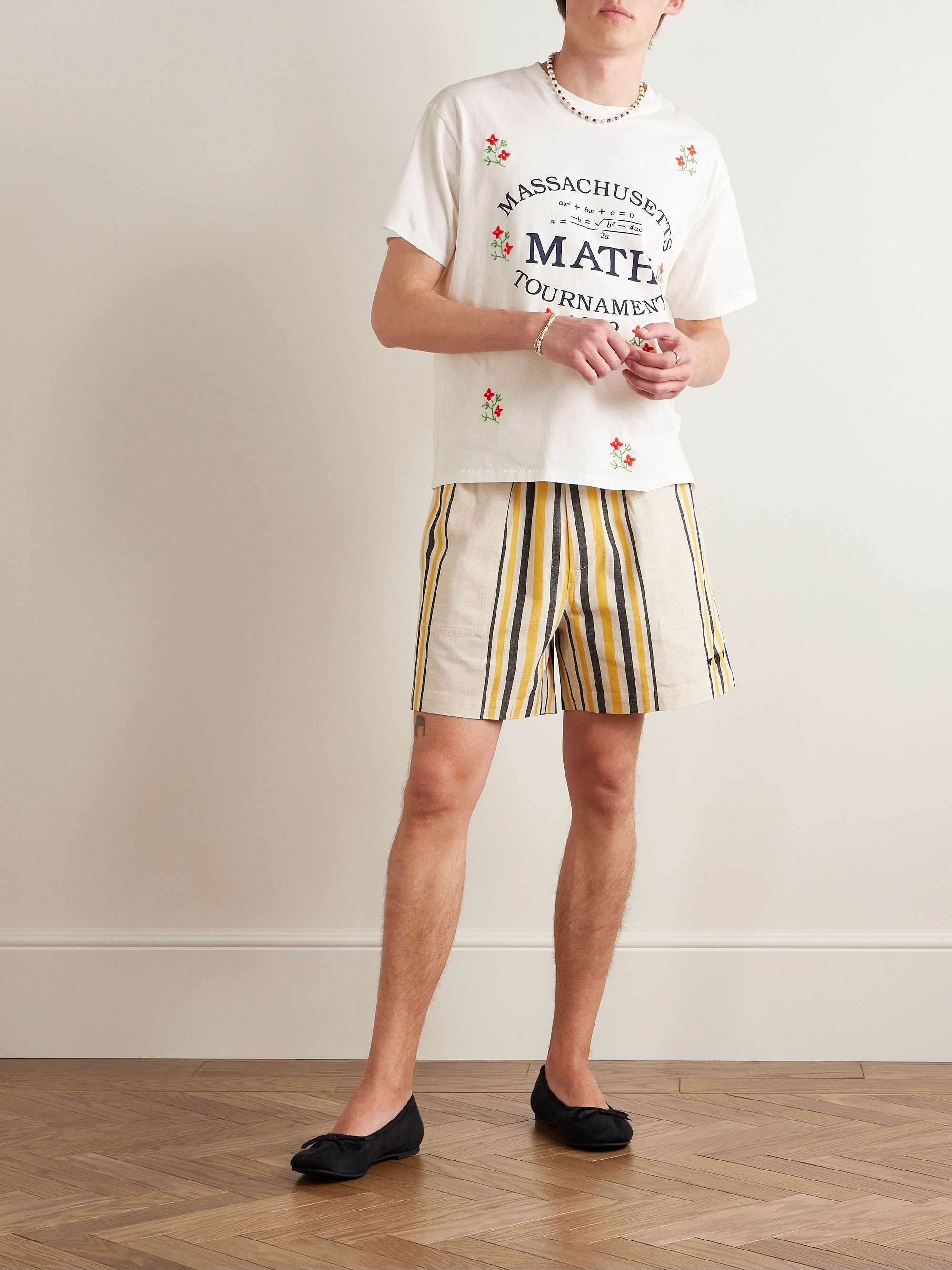 Tournament Embroidered Printed Cotton-Jersey T-Shirt view