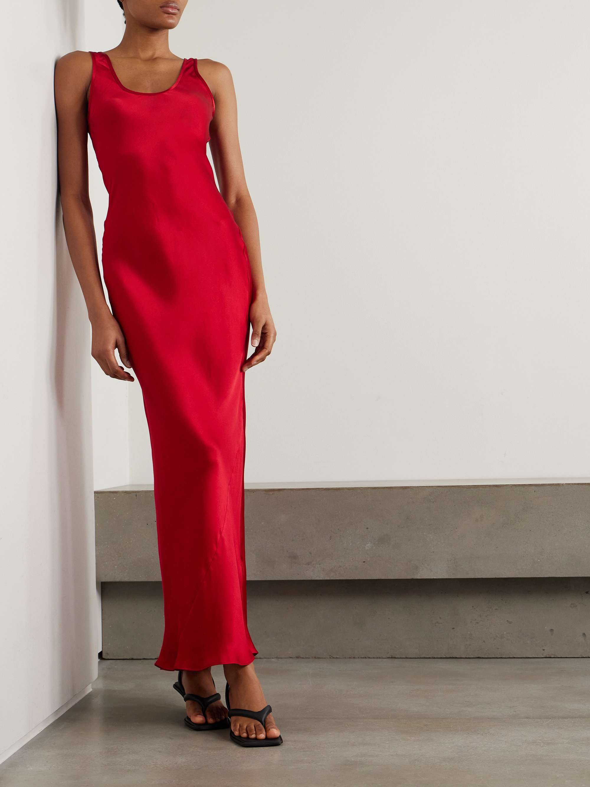 Alison silk-satin maxi dress view