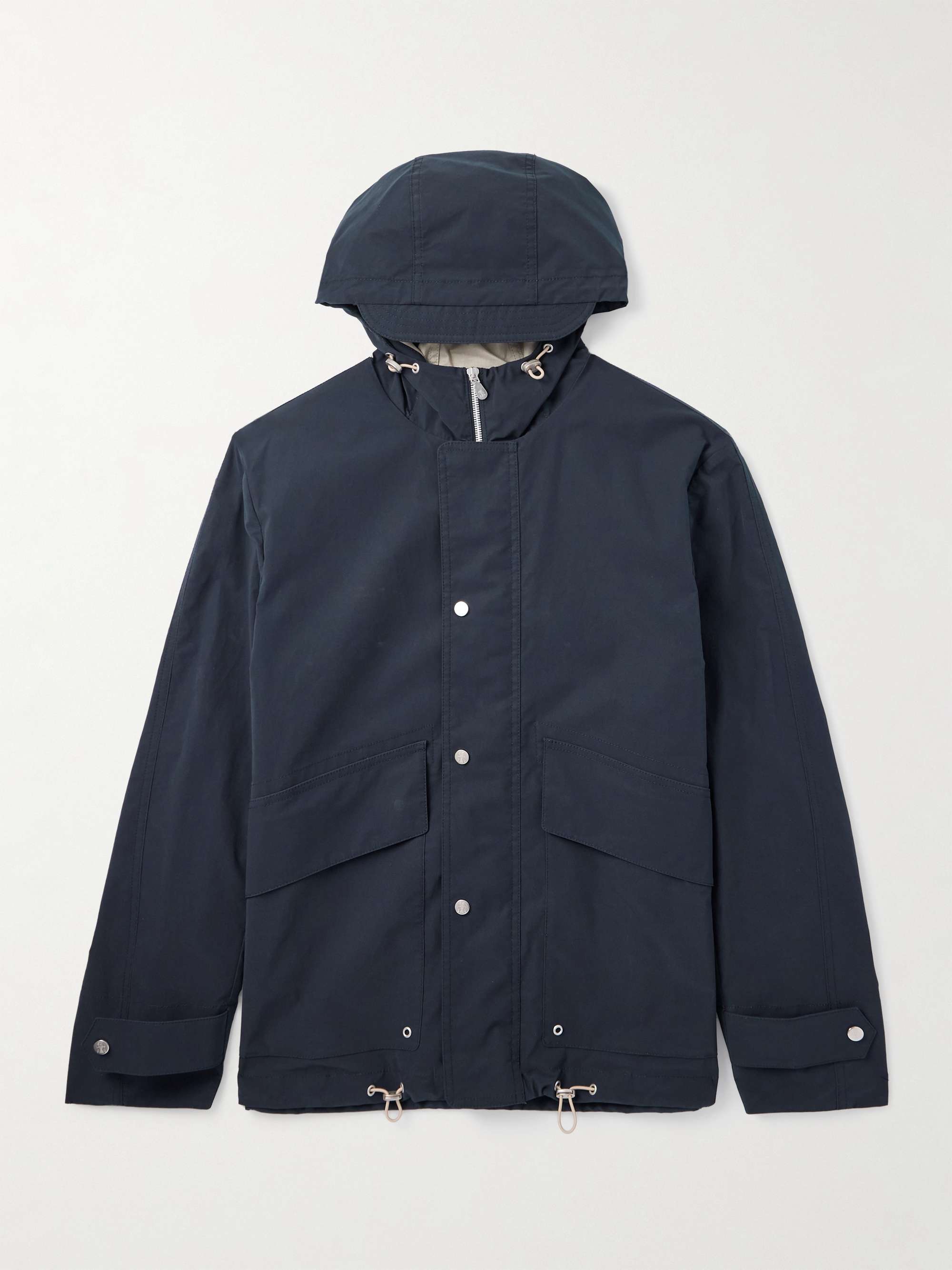 Cotton-Shell Hooded Jacket view