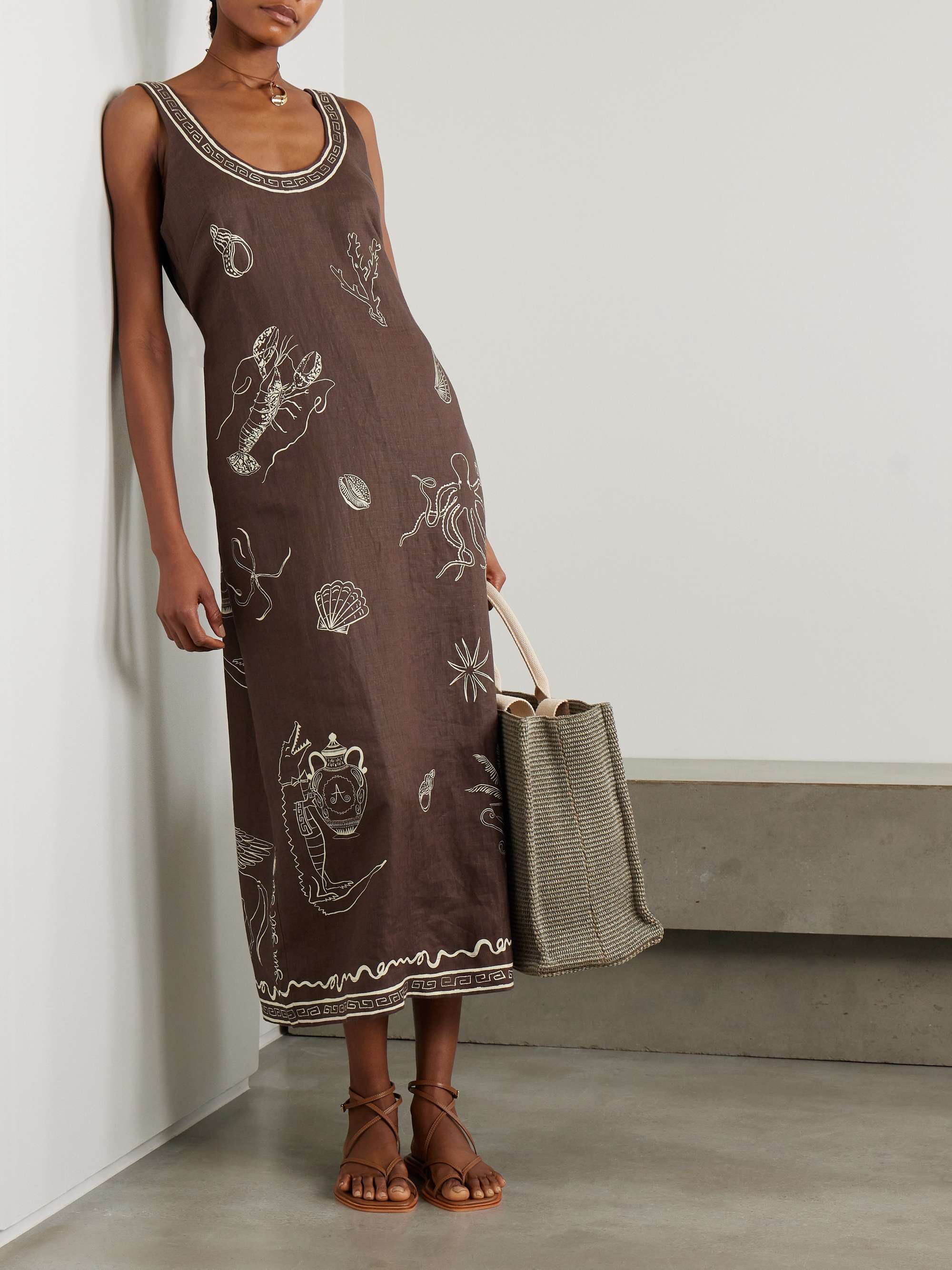 + Sam Pauletto Sammy belted printed linen midi dress view
