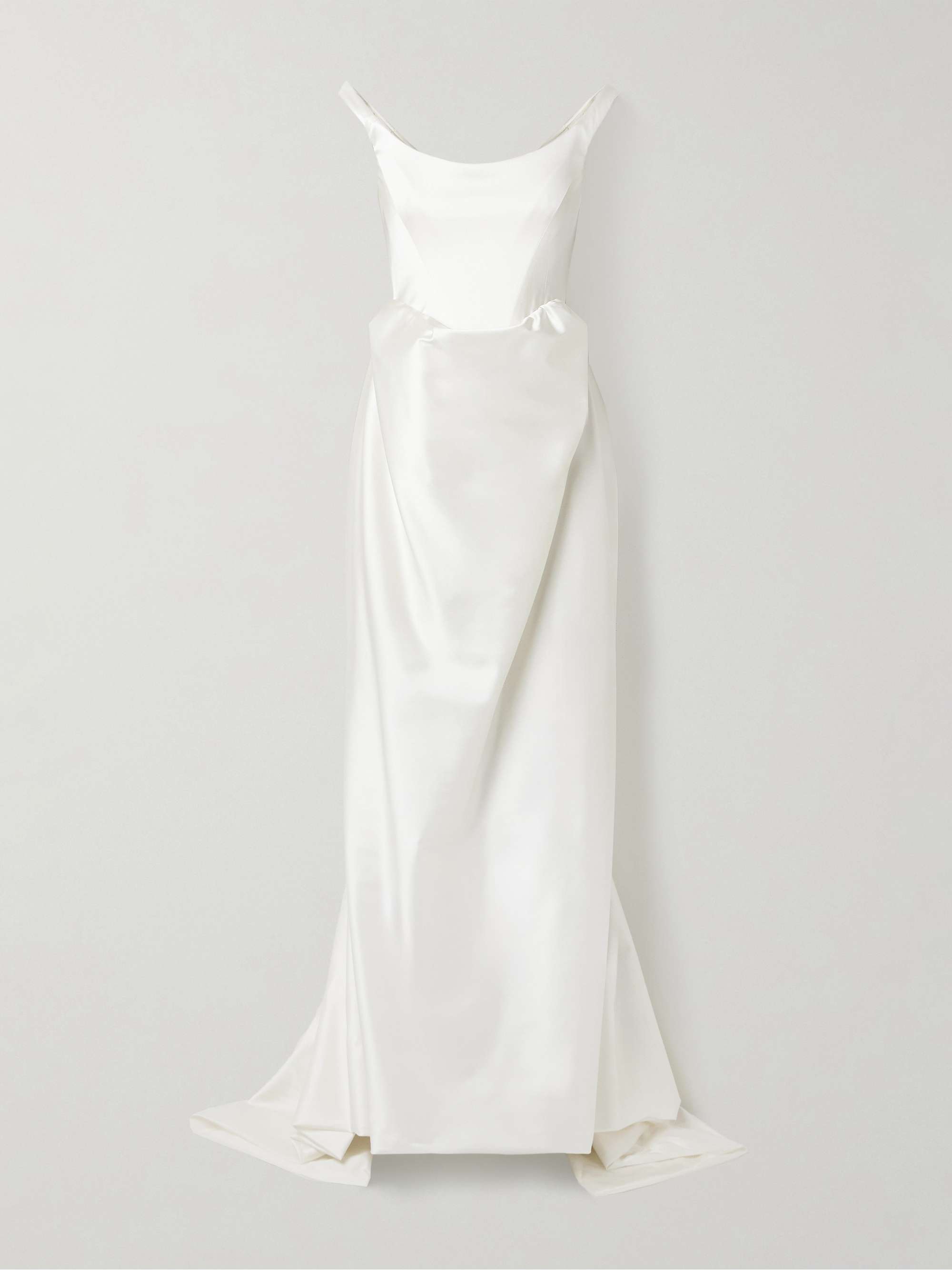 Nova Camille draped satin gown view