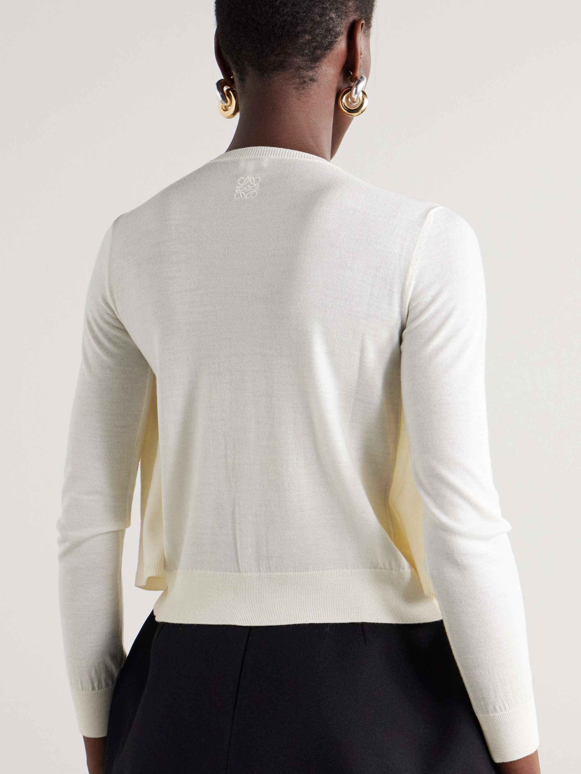Layered wool cardigan view