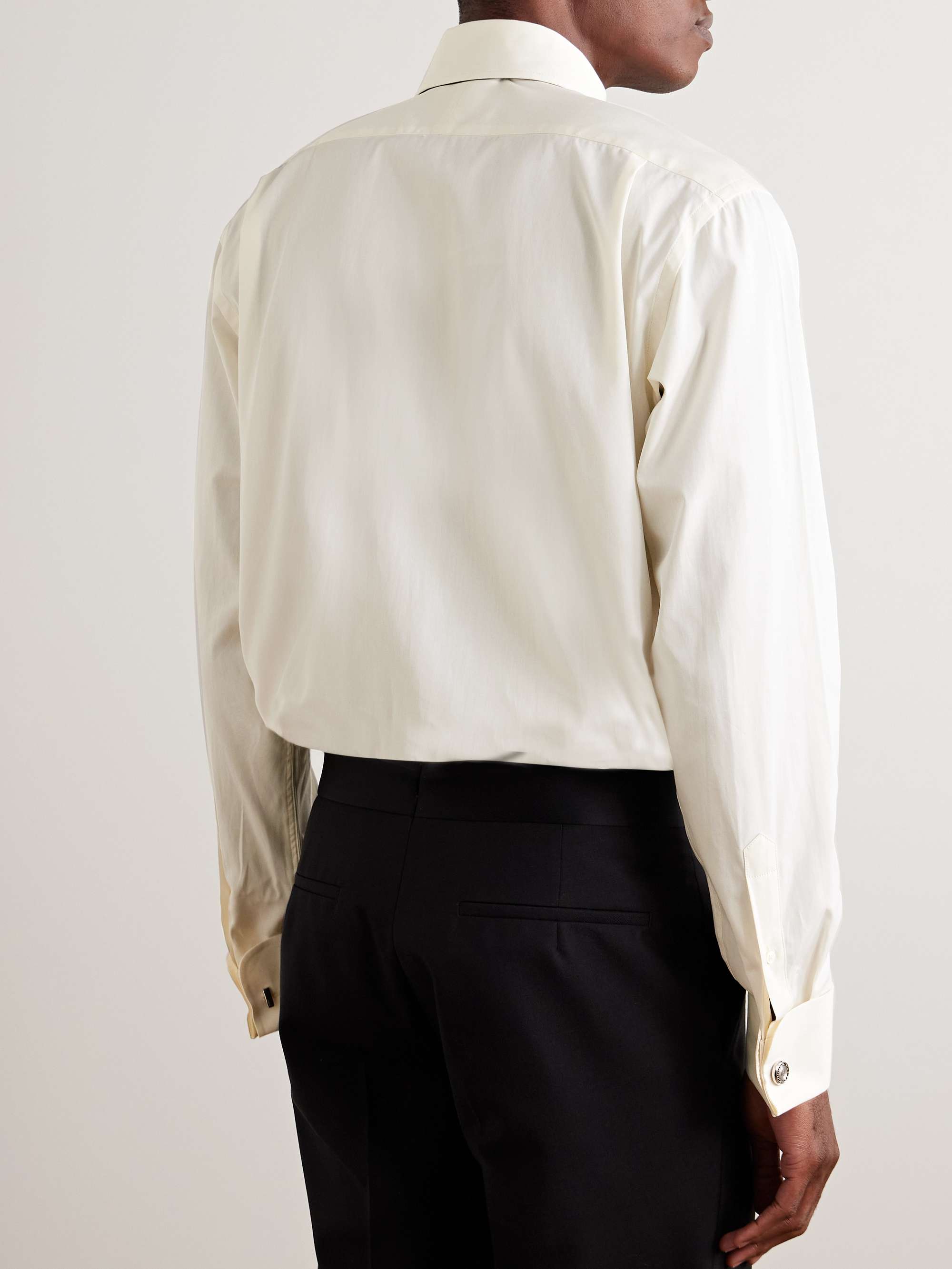 Ruffled Cotton-Poplin Shirt view