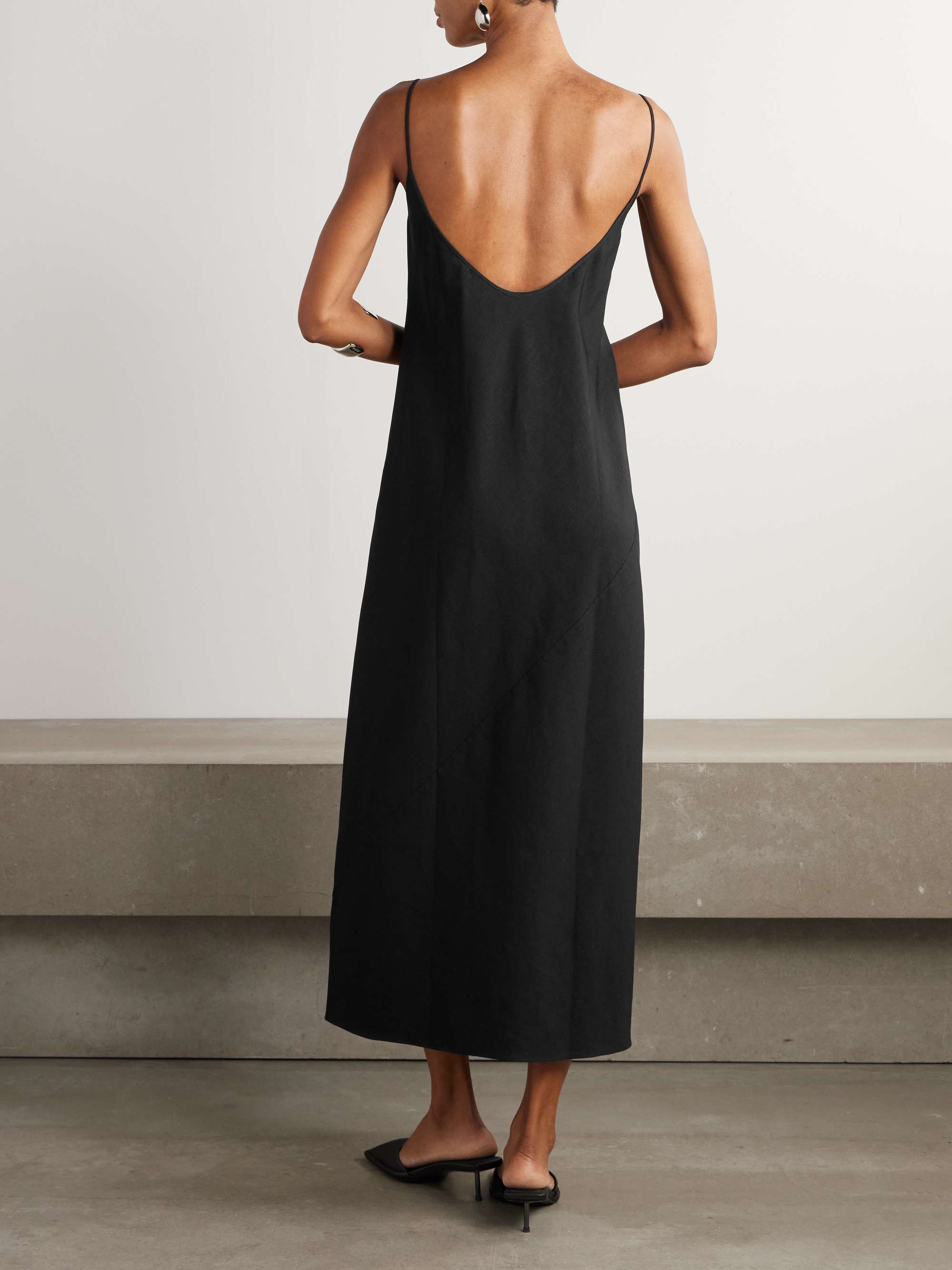 Hemp-blend midi dress view