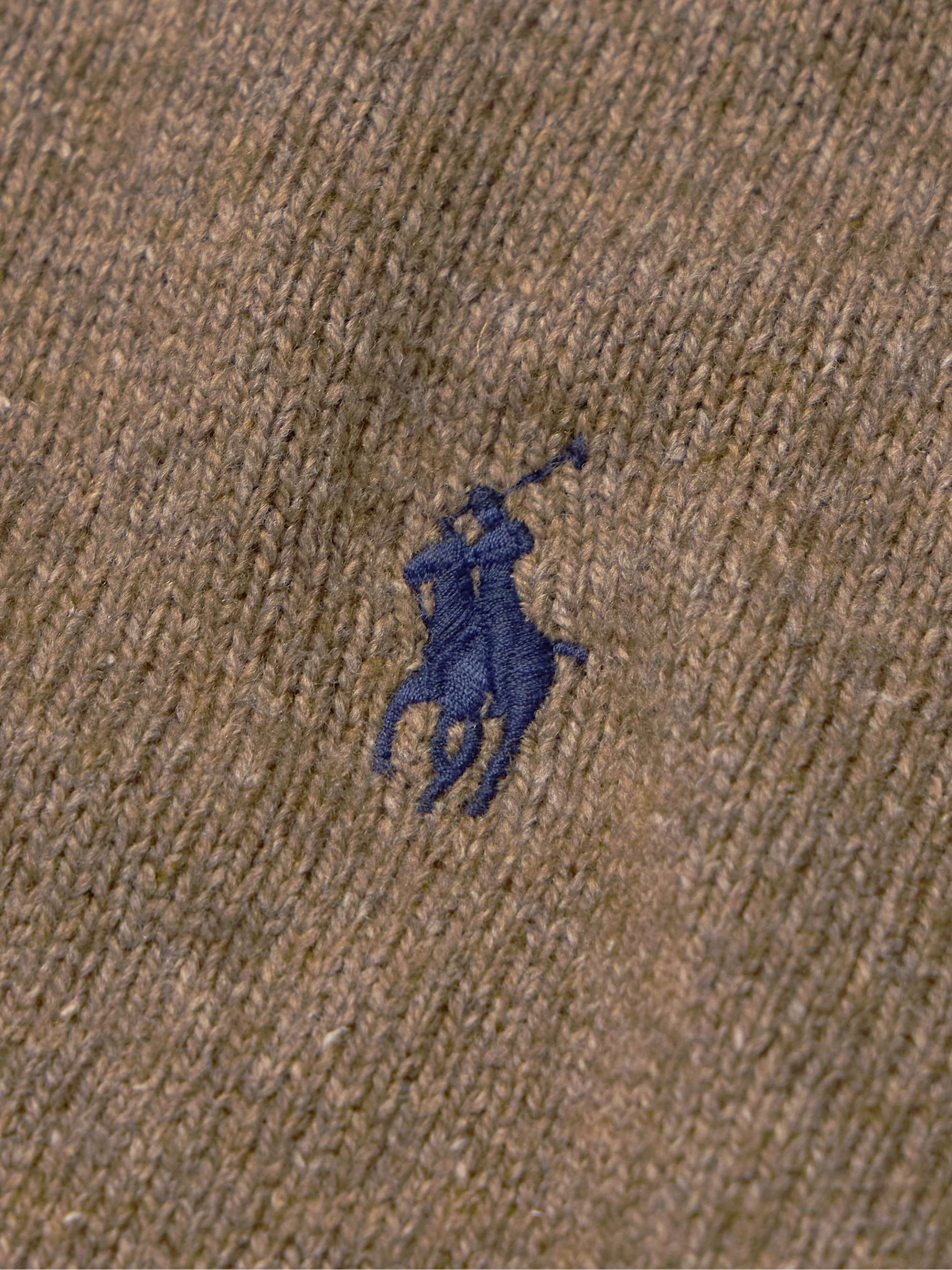 Wool and Cotton-Blend Polo Sweater view