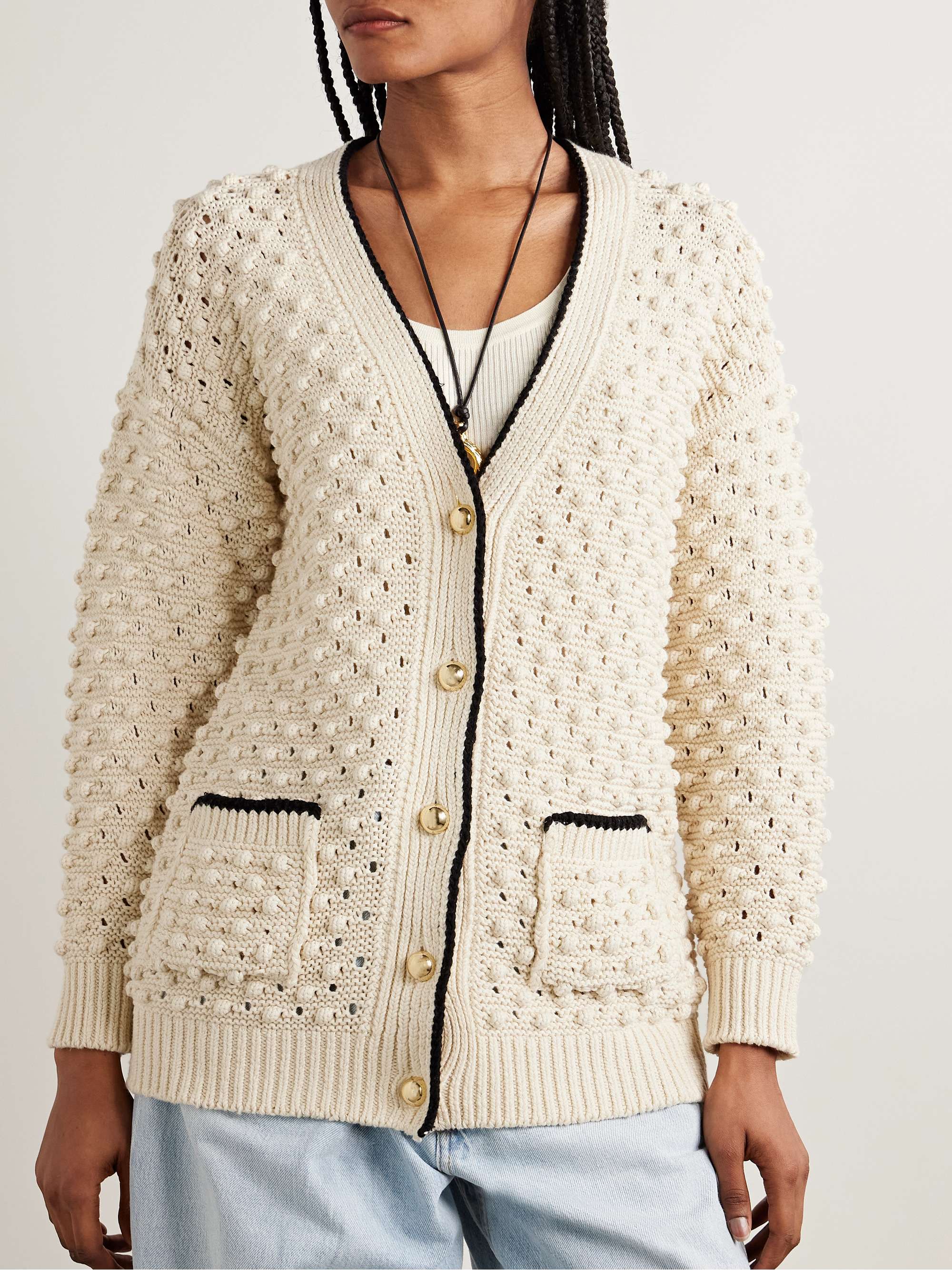 The Bauble textured-knit cotton cardigan view