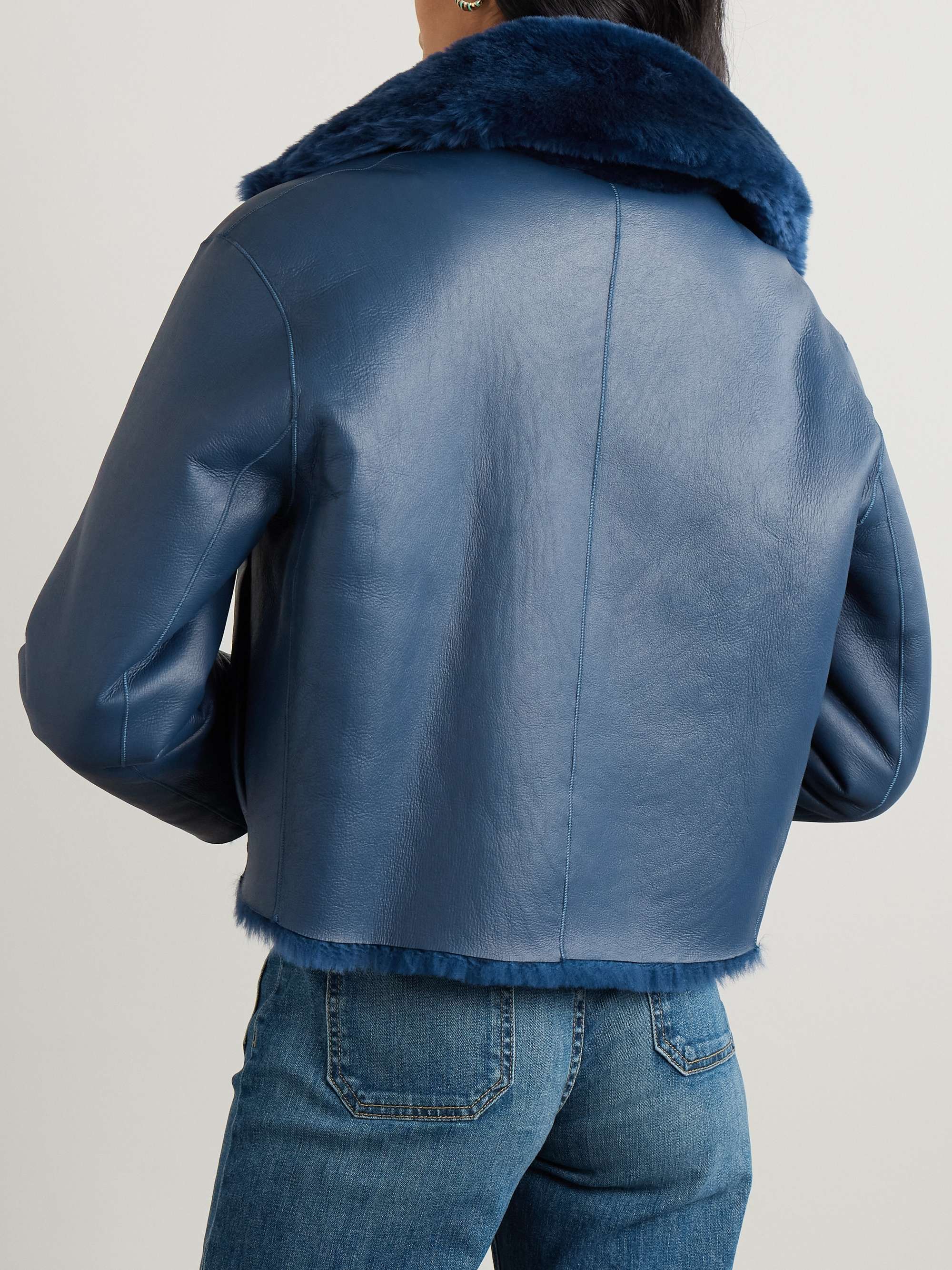 Alloway reversible shearling jacket view